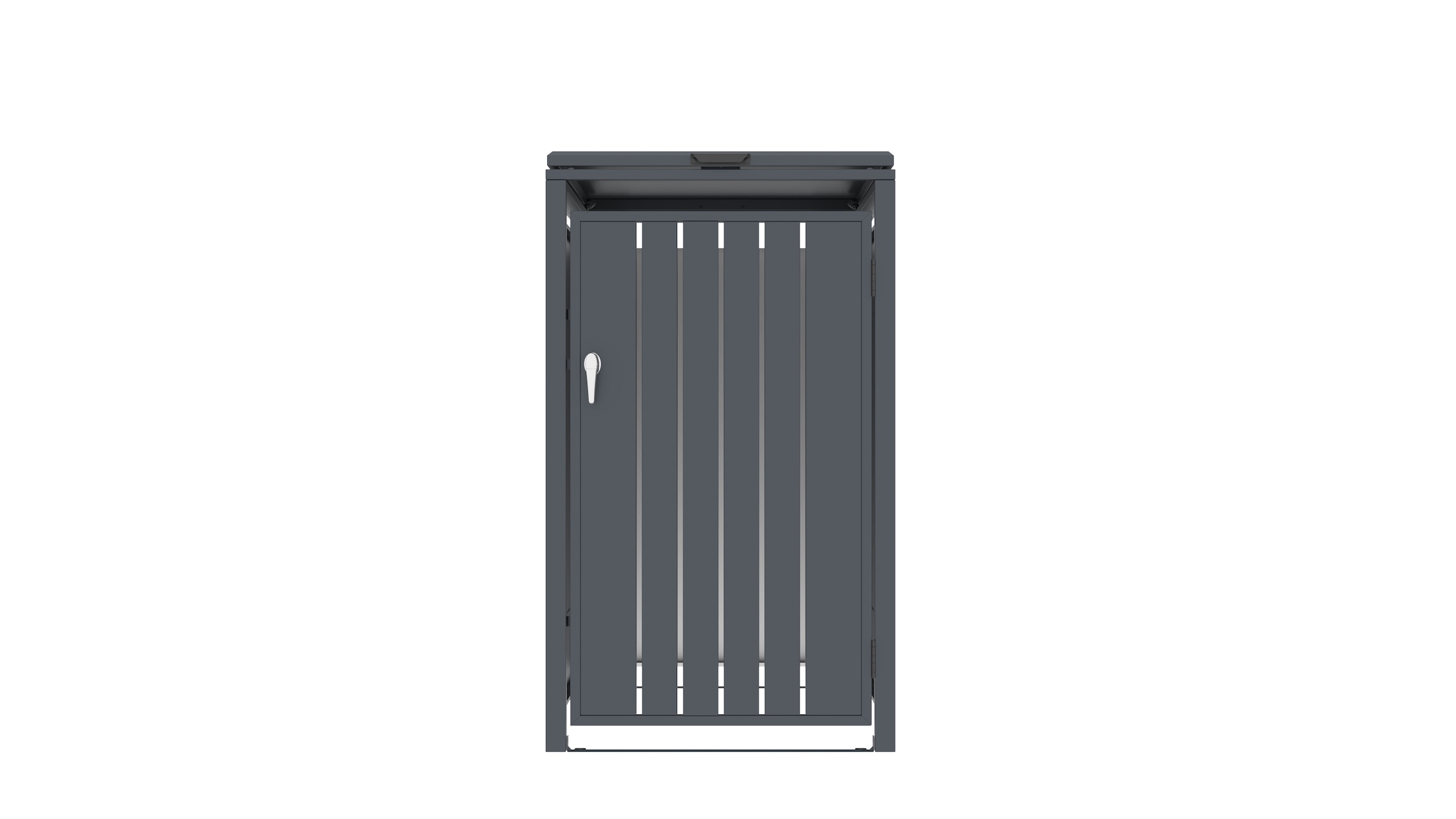 KONIFERA Mülltonnenbox »Bilbao Premium, Metall pulverbeschichtet 120-240L« Deckel mit Gasdruckfeder, abschliessbar, 120-240L BxTxH: 68x80x117 cm