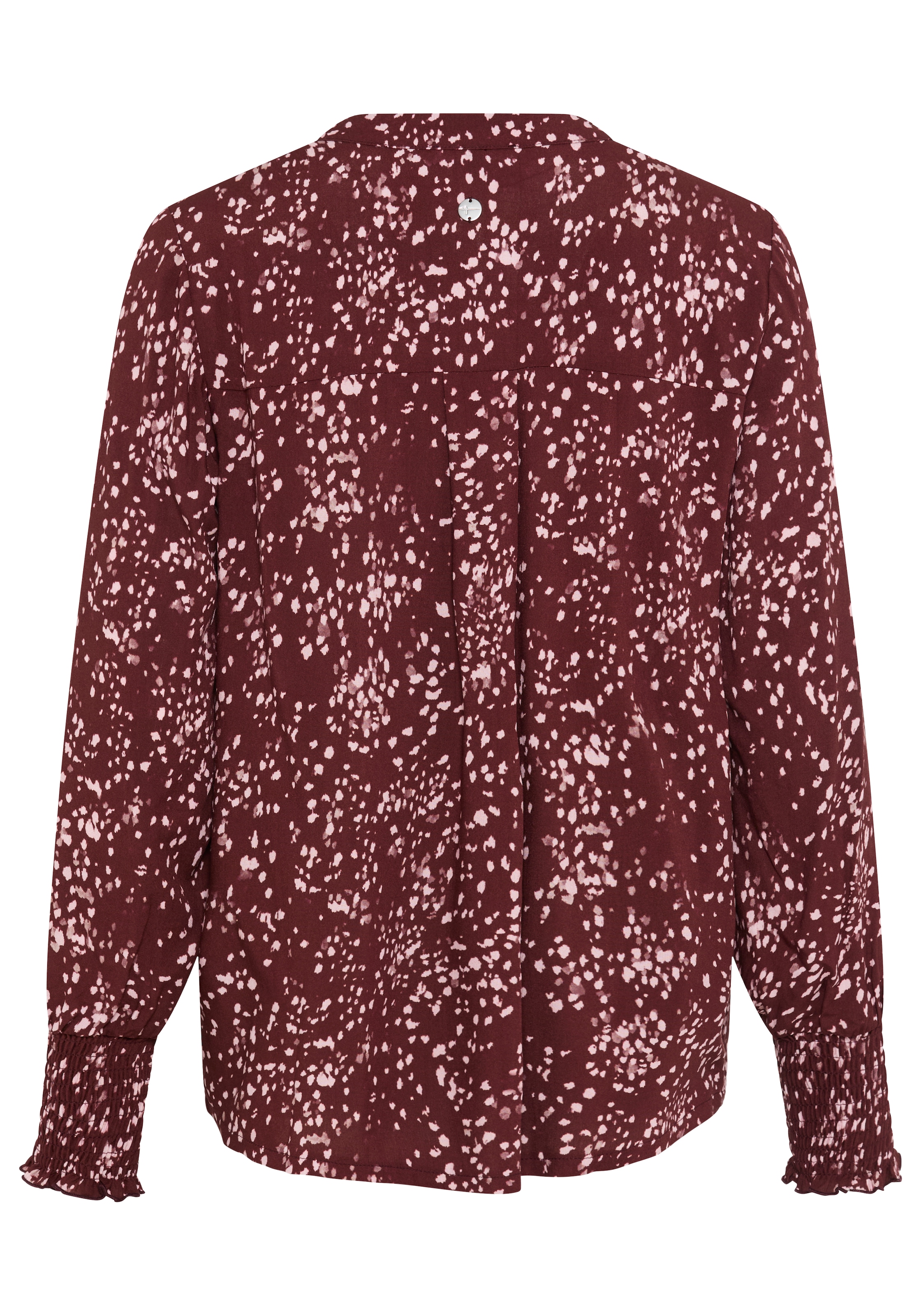 Tamaris Blouse à manches longues »mit figurumspielender Passform und hüftbedeckender Länge« avec motif fleuri, en viscose