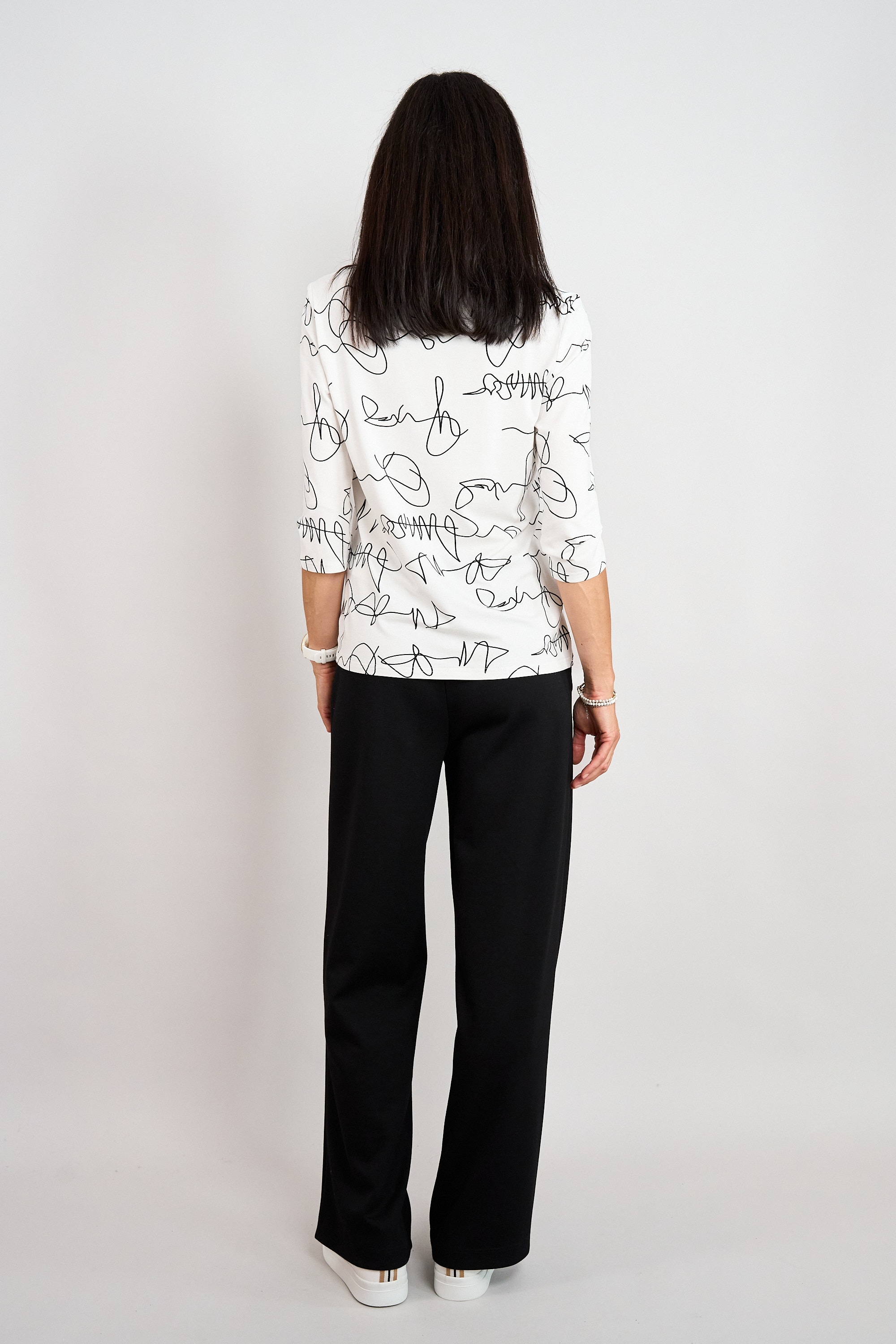 Seidel Moden 3/4-Arm-Shirt 3/4 -Arm- Sommershirt mit grafischem Muster / MADE IN GERMANY