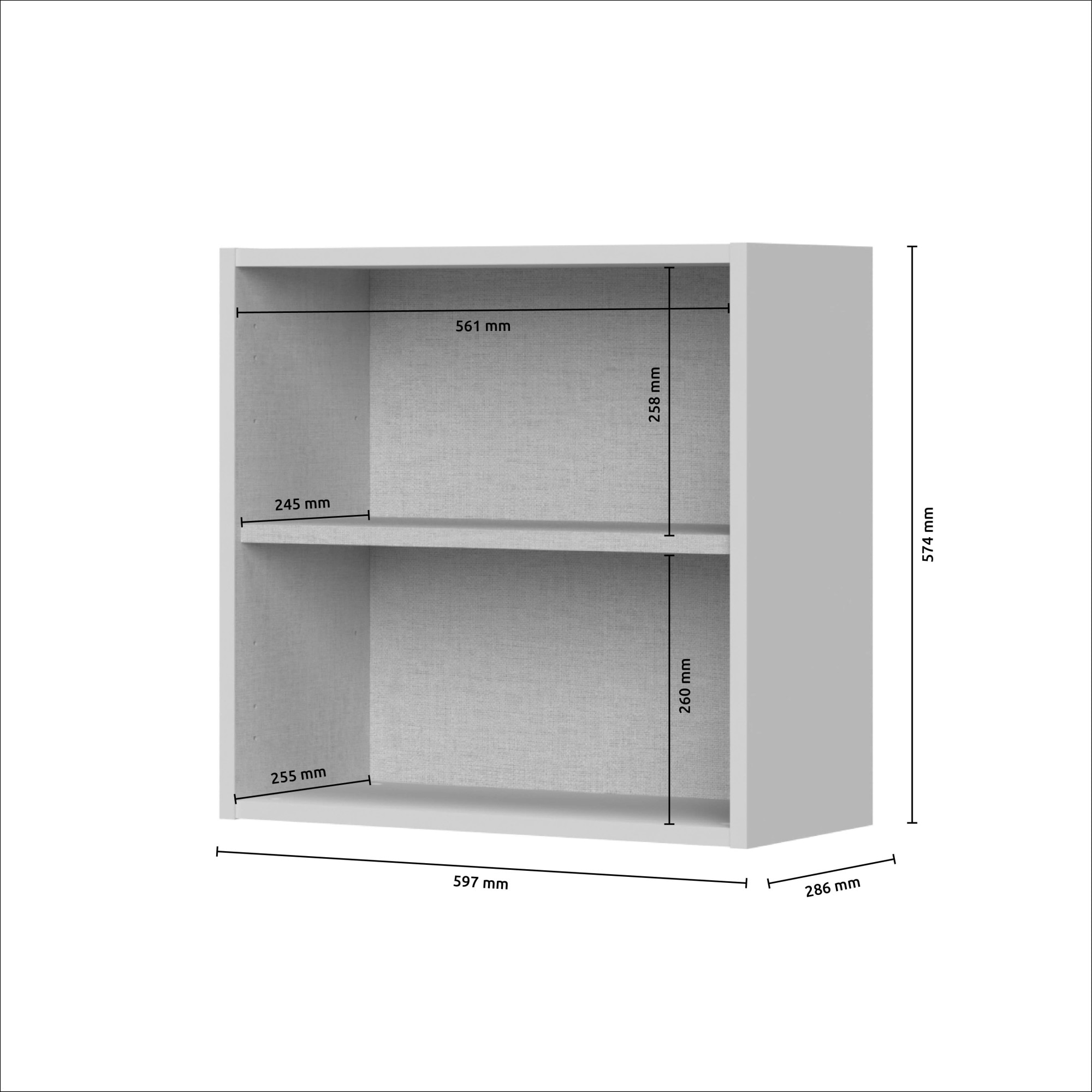 GOODproduct Vitrine suspendue »Opera, Wandschrank, Schwebendes Design für modernen Wohnraum« laqué UV, fonction Soft Close, montage mural