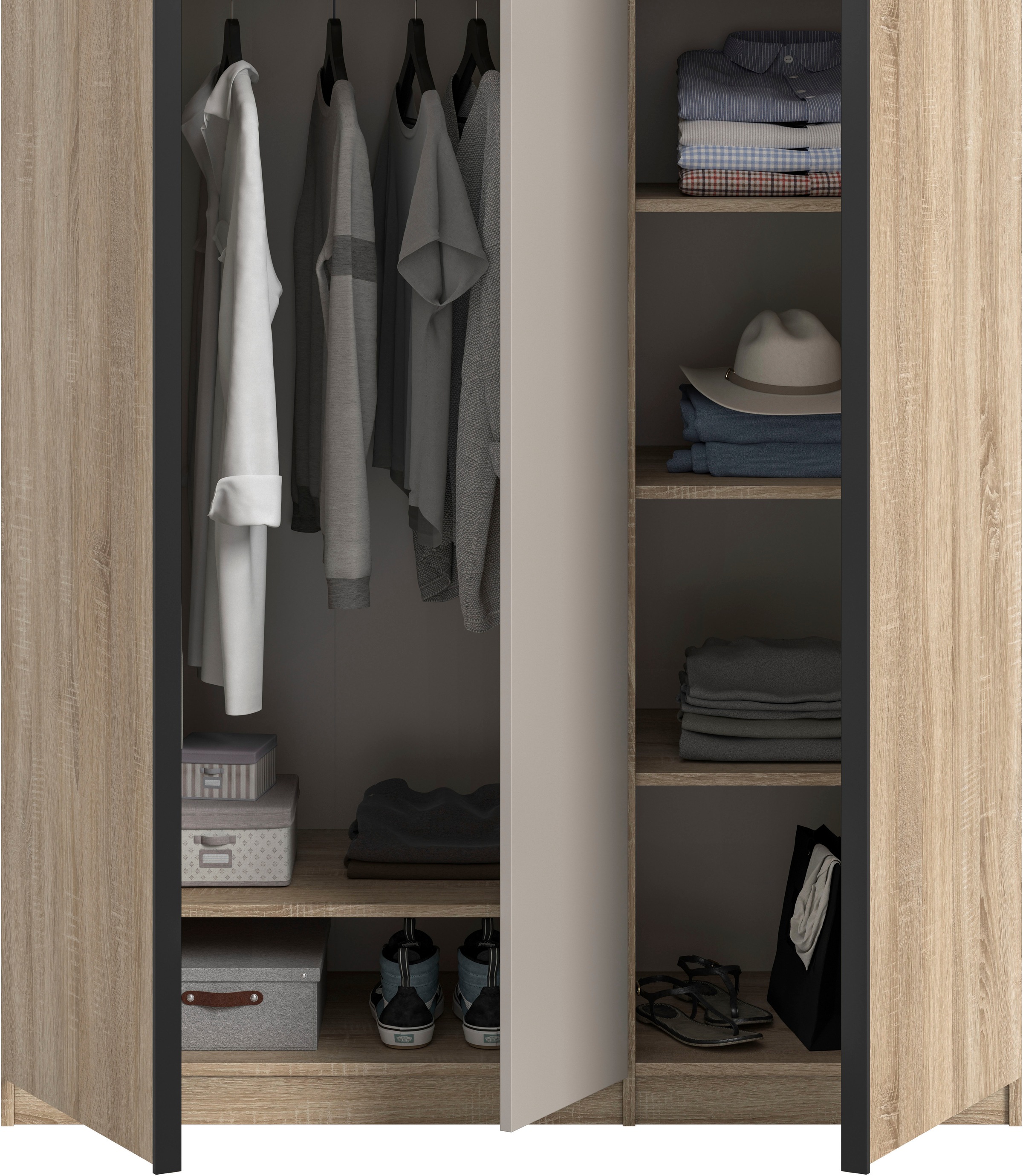 Home affaire Tablette de rangement »BENDINGO, 4er Set Einlegeböden, Breite: 78cm & 47cm« 1 étagère de 78 cm de large & 3 étagères de 47 cm de large