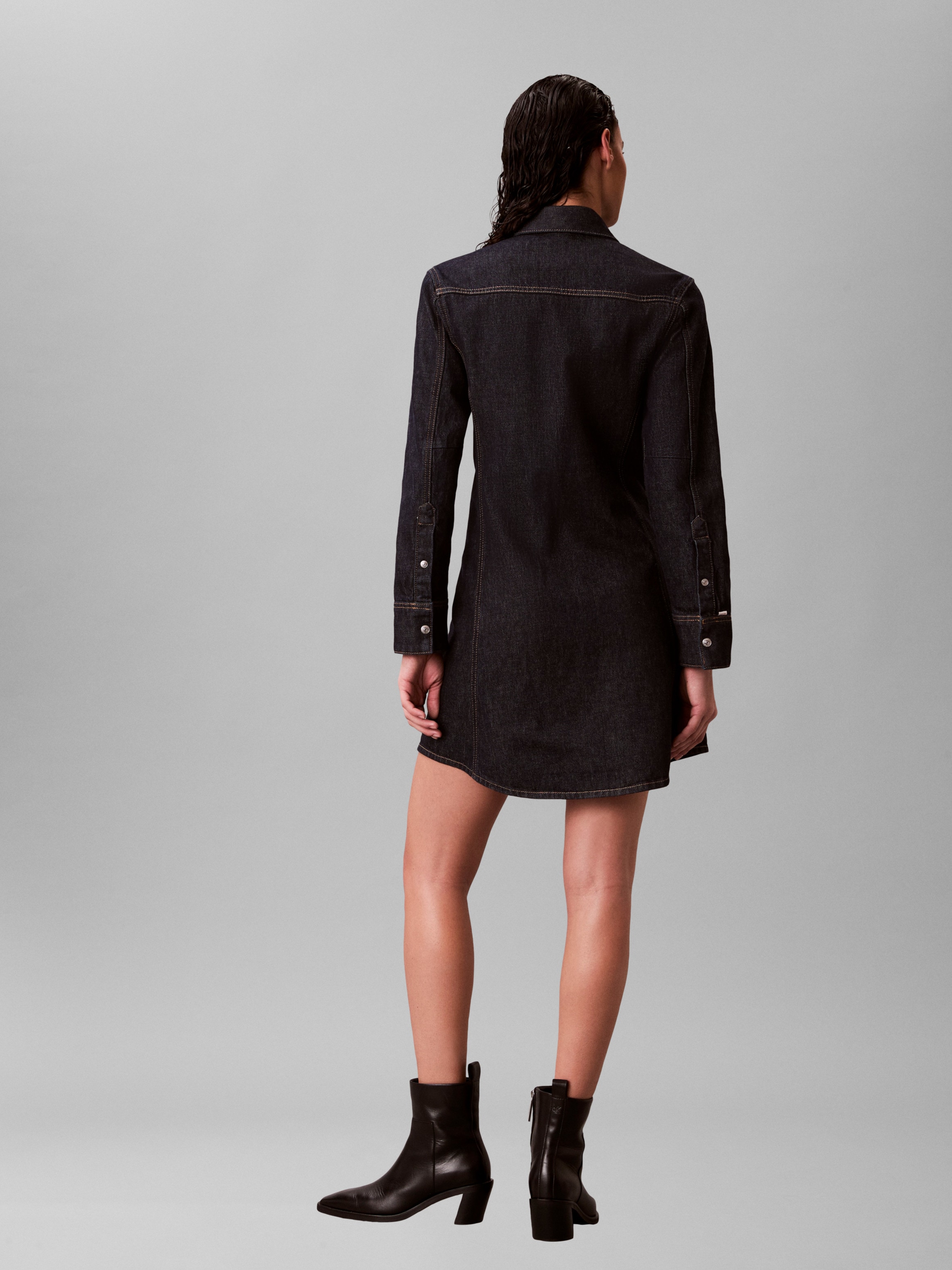 Calvin Klein Jeans Robe en jean Regular fit mit Rundhalsausschnitt