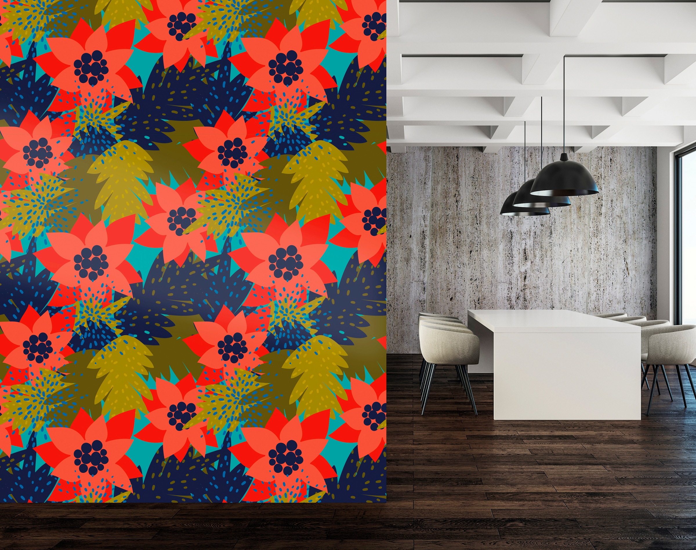 queence Papier peint vinyle »Philippa« imprimé 90x250cm, selbstklebend, kinderleichte Anbringung, , Sticker