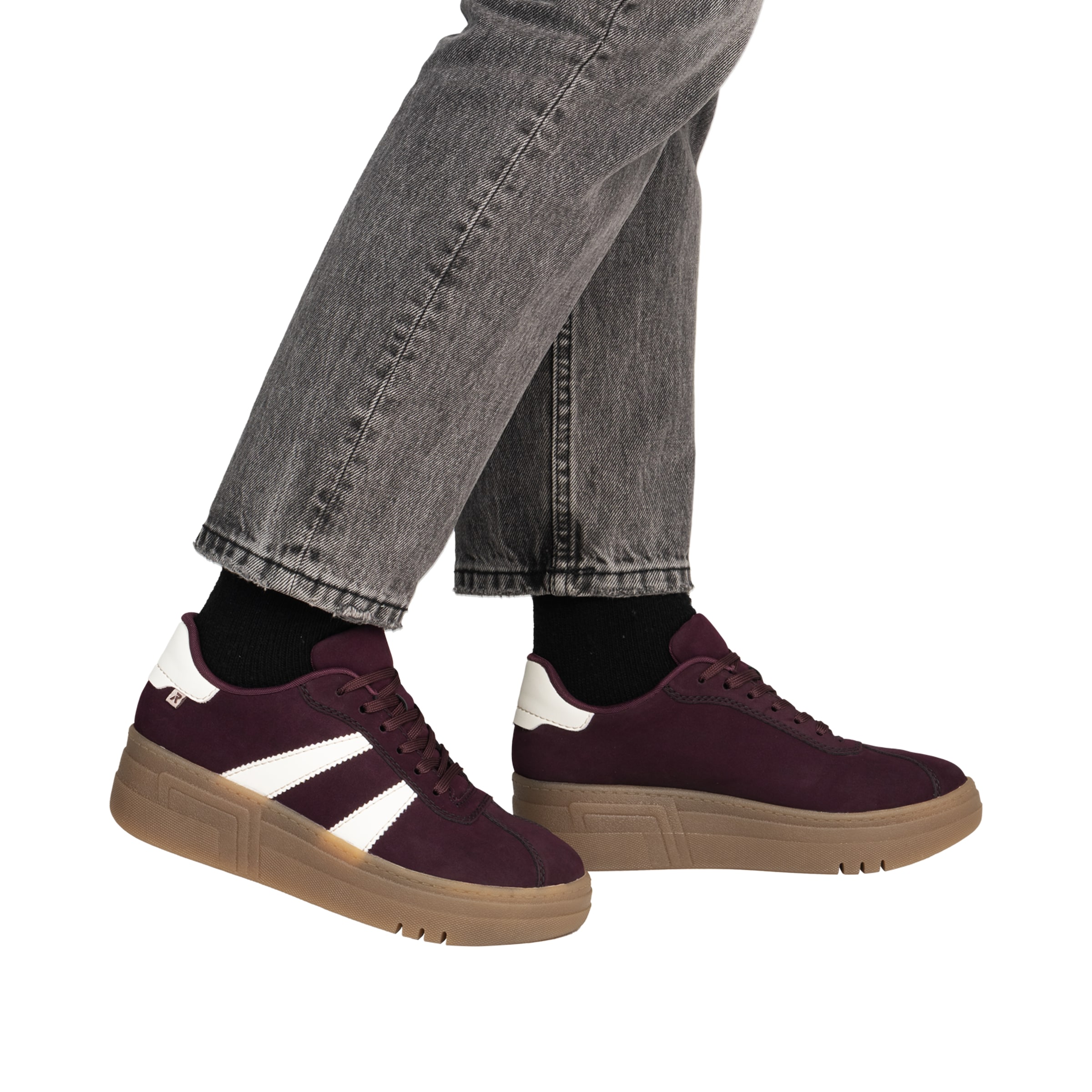 Rieker Baskets à plateforme  basket sneaker, sneaker rétro, chaussure à lacets avec col doux