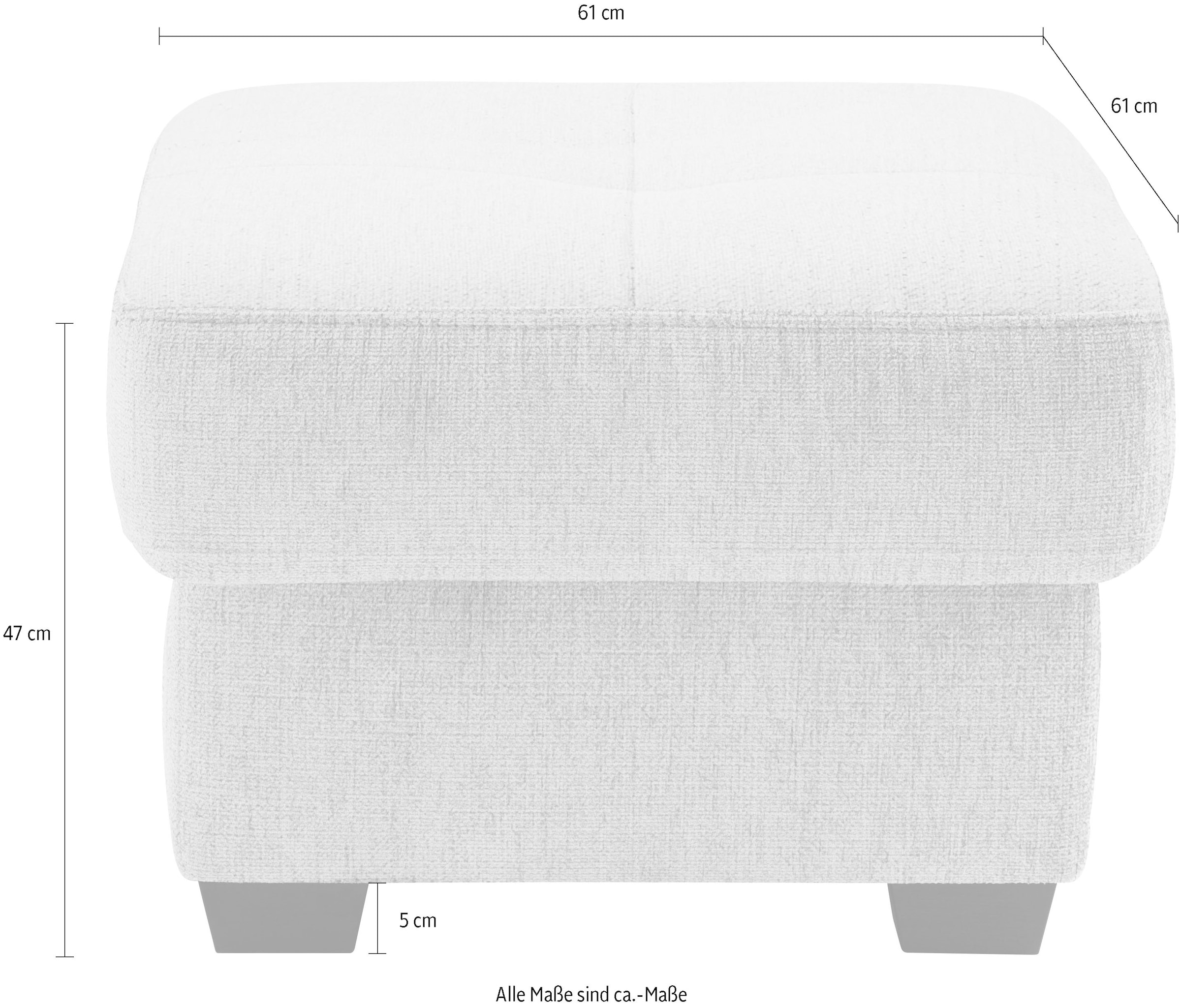 Mr. Couch Tabouret »Pierre DuraSpring« 1 cuis tlg. Mit DuraSpring-Taschenfederkern bis 140 kg belastbar