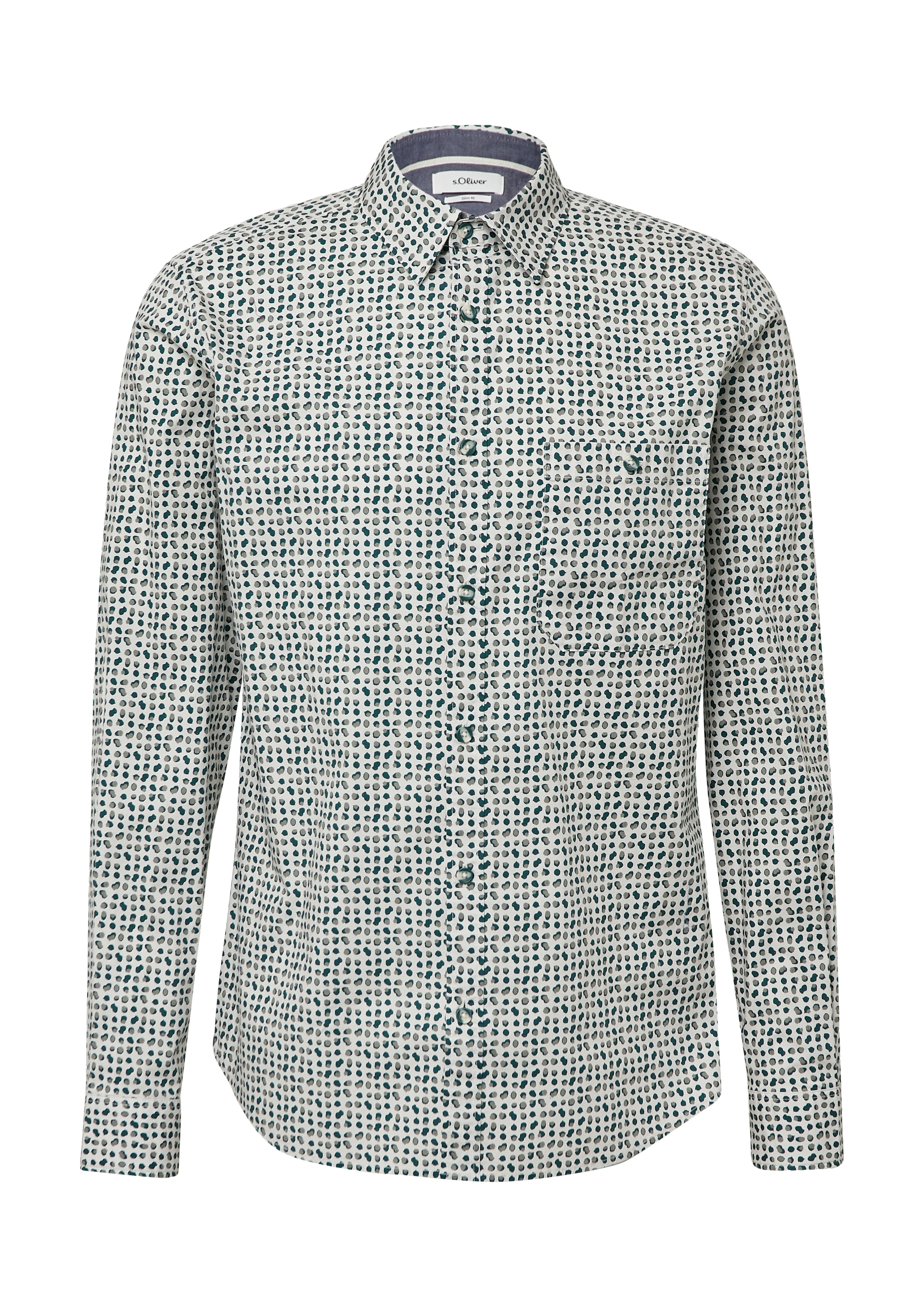 s.Oliver Chemise à manches longues mit Kontrast-Details