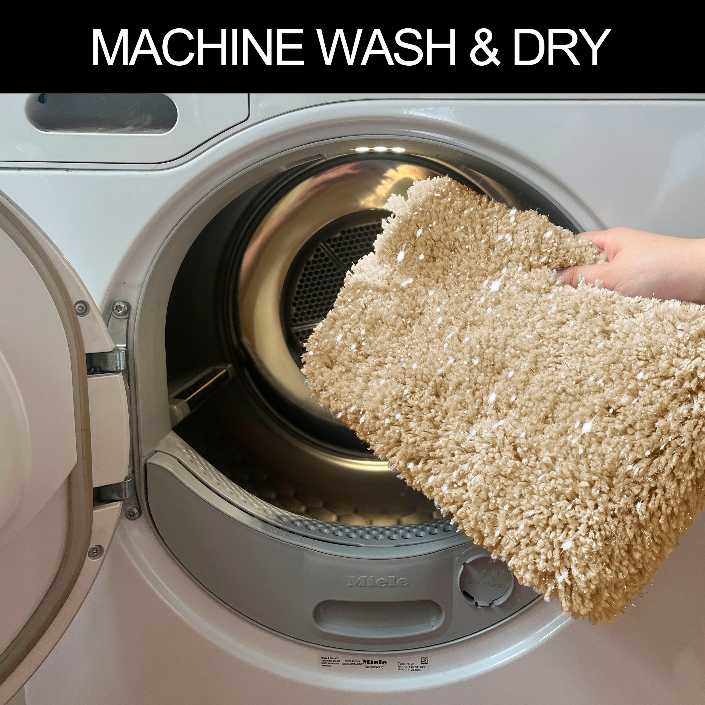 my home Tapis de bain »Glitzer, Badvorleger, Badezimmer Teppich« Höhe 30 mm Badteppich, Akzente durch Glitzer-Garn