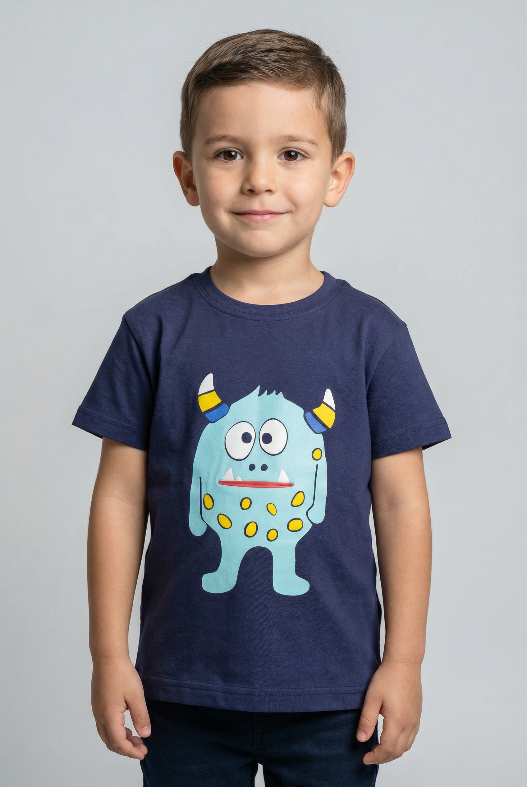 Blue Seven T-Shirt mit Monster-Effekt, mit eingelassener Tasche, aus Baumwolle