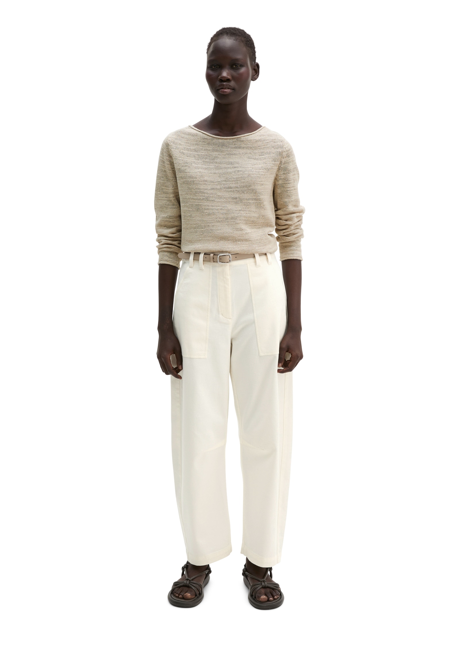 Marc O'Polo Strickpullover slim aus Leinen-Baumwolle-Mix