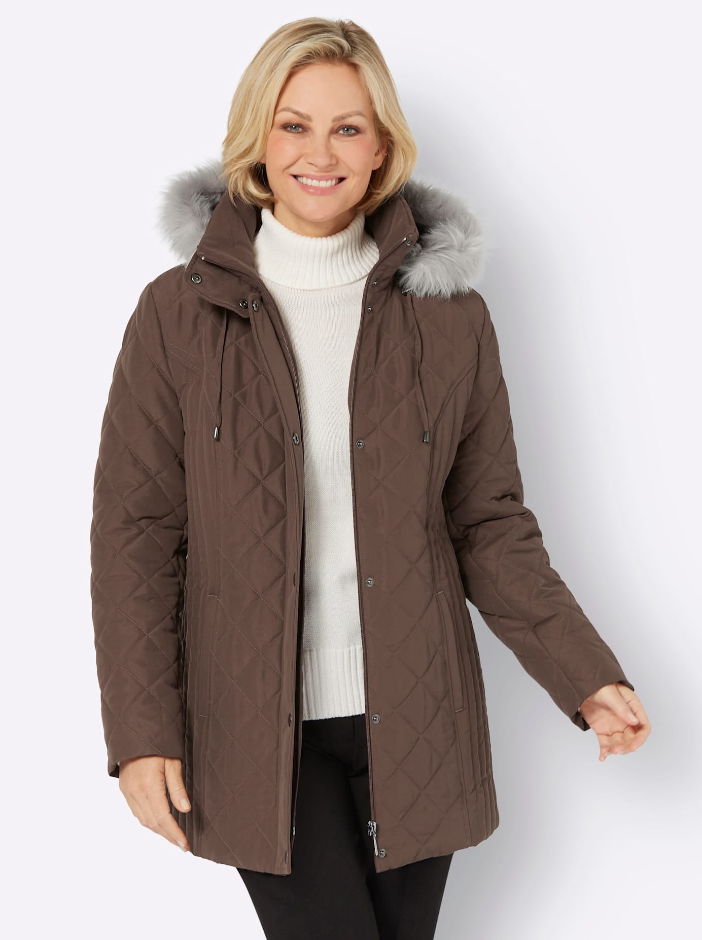 Classic Basics Steppjacke mit Kapuze