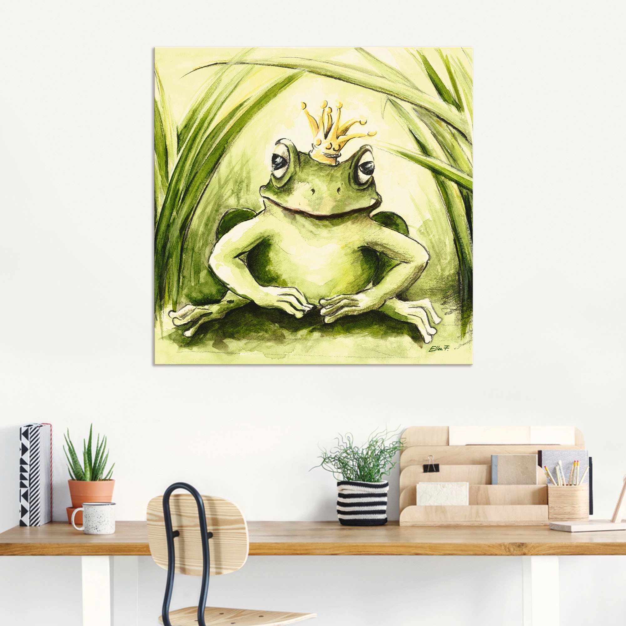 Artland Wandbild »Kleiner Frosch« Geschichten & Märchen 1 Stk. tlg. als Alubild, Leinwandbild in verschied. Grössen