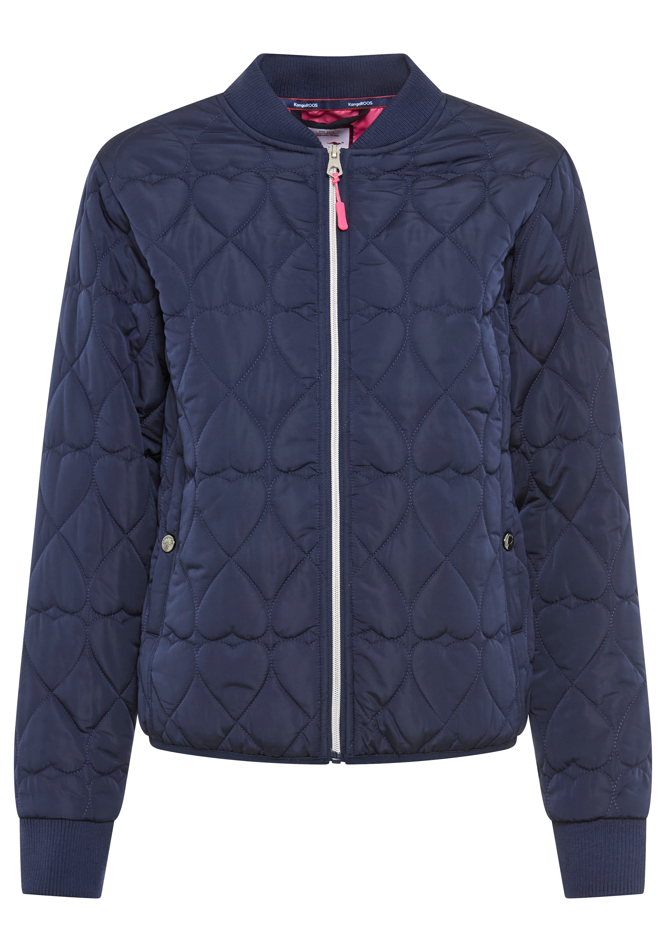 KangaROOS Veste matelassée ohne Kapuze mit gesteppten Herzen, Übergangsjacke