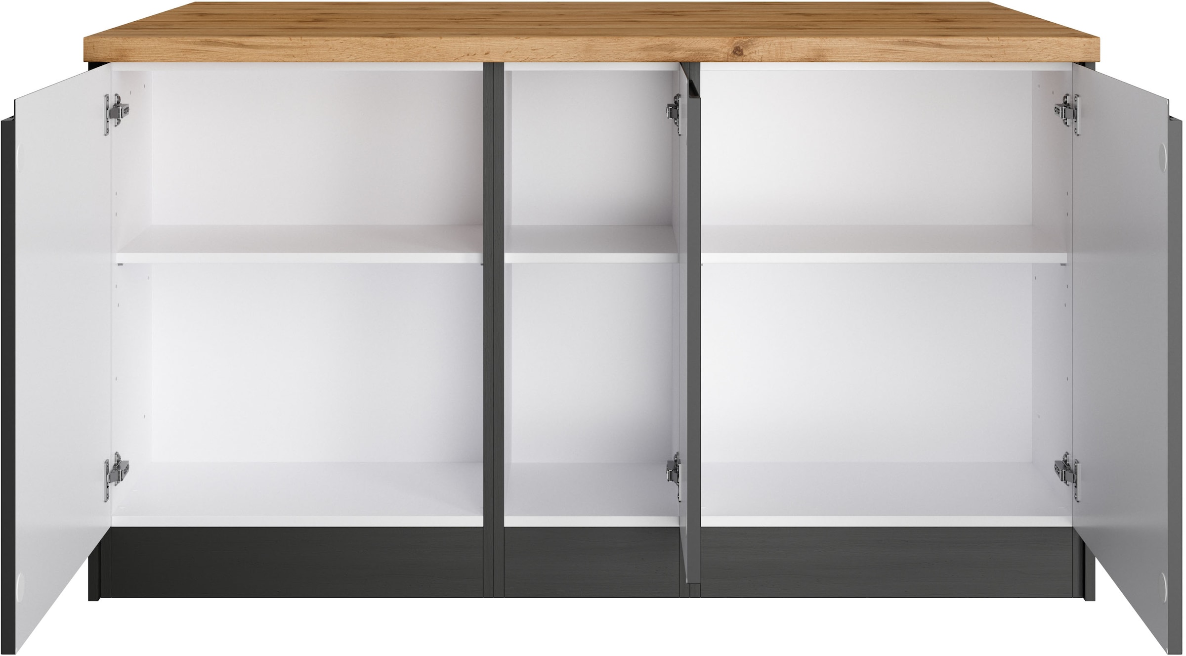 KOCHSTATION Ilot de cuisine »KS-Bruneck, Breite 153 cm« façades MDF, plan de travail épaisseur 38mm