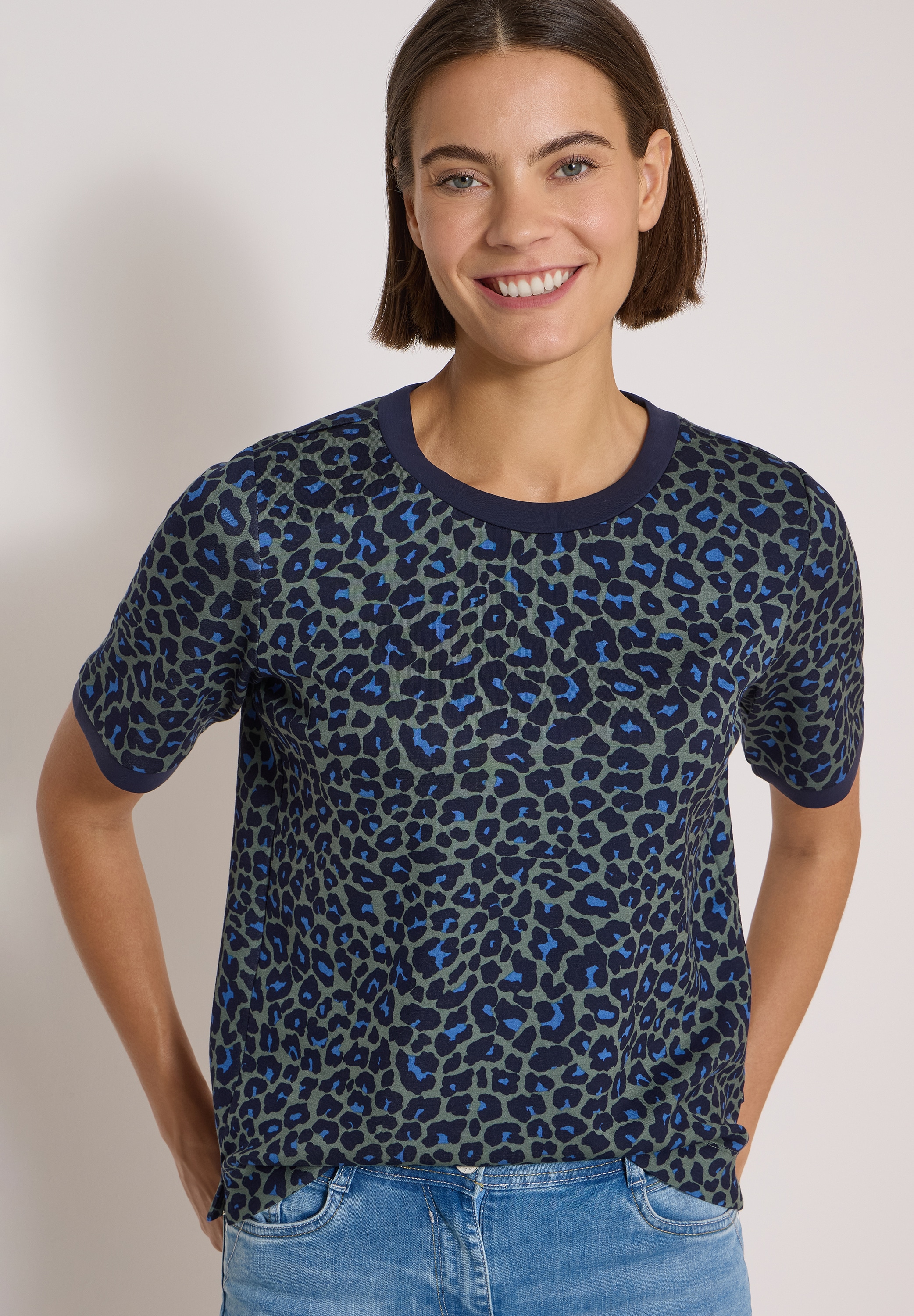 Cecil Sweater , Sommershirt / Rundhals / Animal-Print
