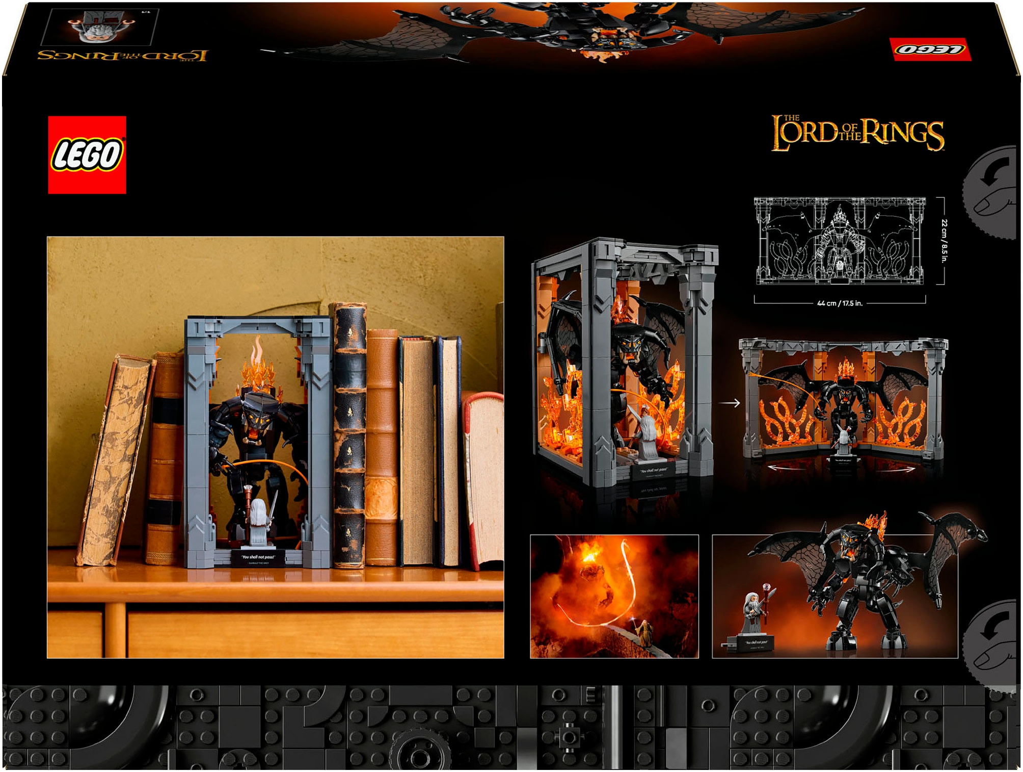 LEGO® Pions de construction »Der Herr der Ringe: Balrog Bücherstütze (10367), LEGO Icons« Made in Europe