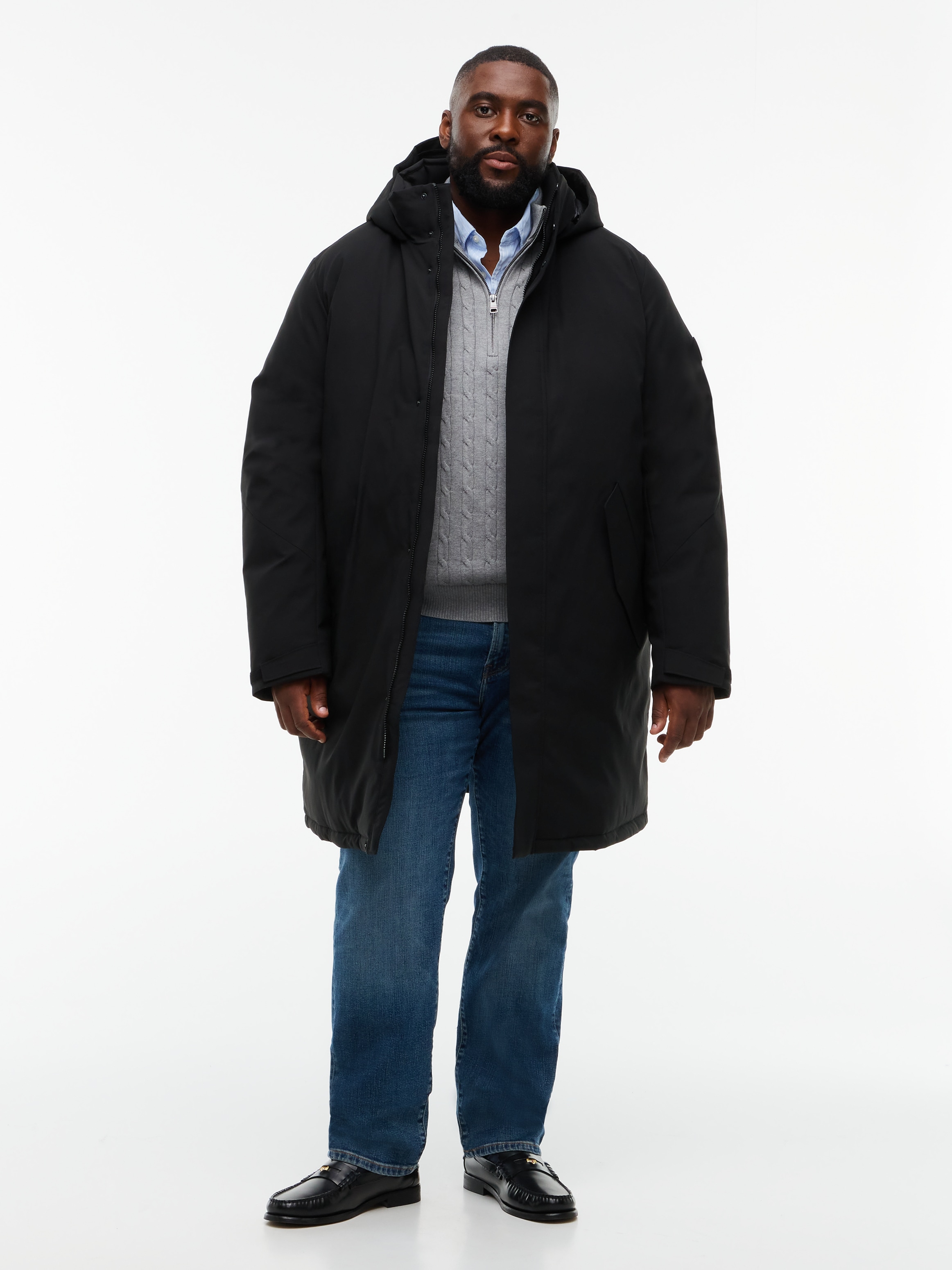 Tommy Hilfiger Big & Tall Manteau fonctionnel »HOODED PARKA« parka d’hiver grande taille, déperlante, capuche amovible