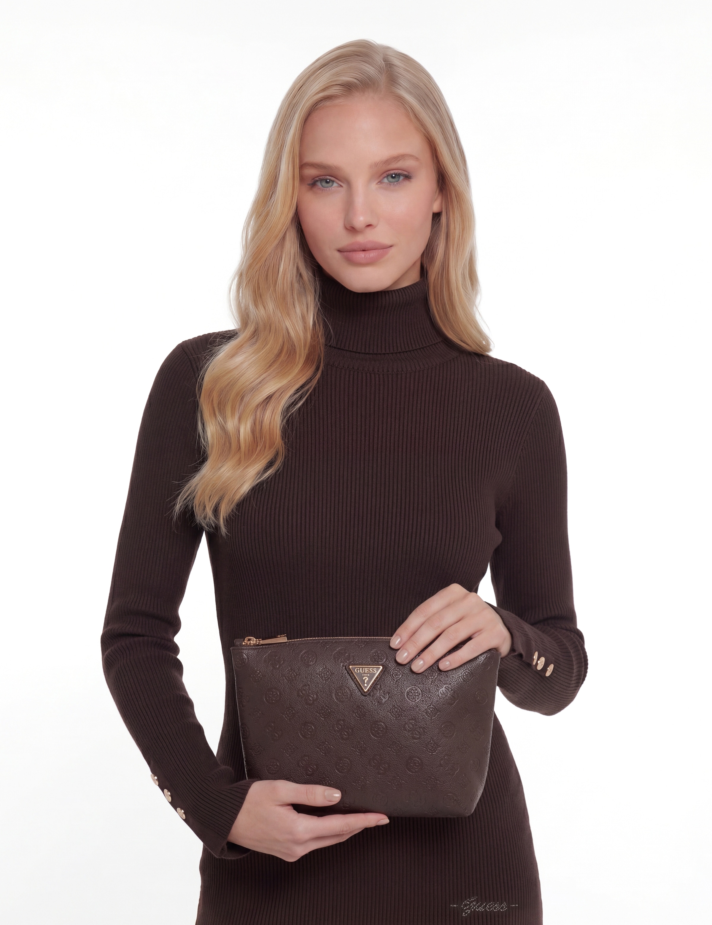 Guess Kosmetiktasche »LENWOOD TOP ZIP COSMETIC« Waschbeutel, Wash Bag, Kosmetiktasche mit Reissverschluss