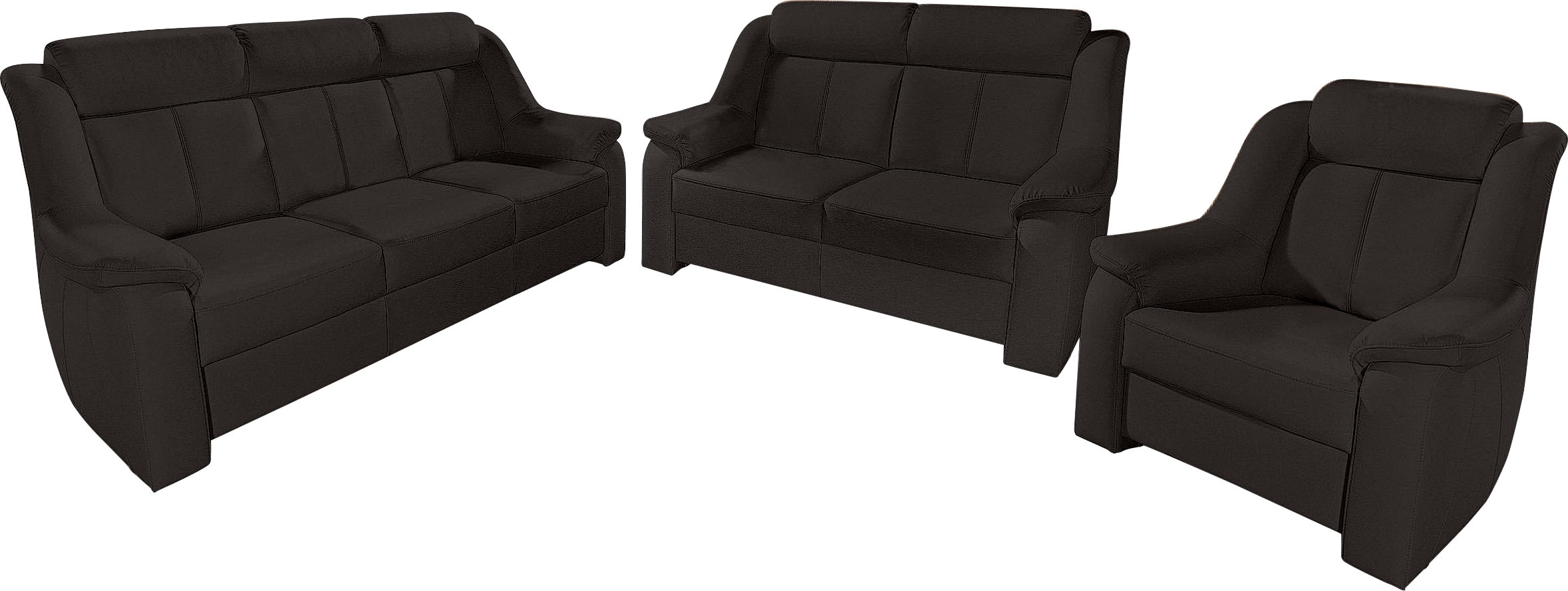 sit&more Ensemble rembourré »Basel« Set, bestehend aus 3-Sitzer + 2-Sitzer + Sessel