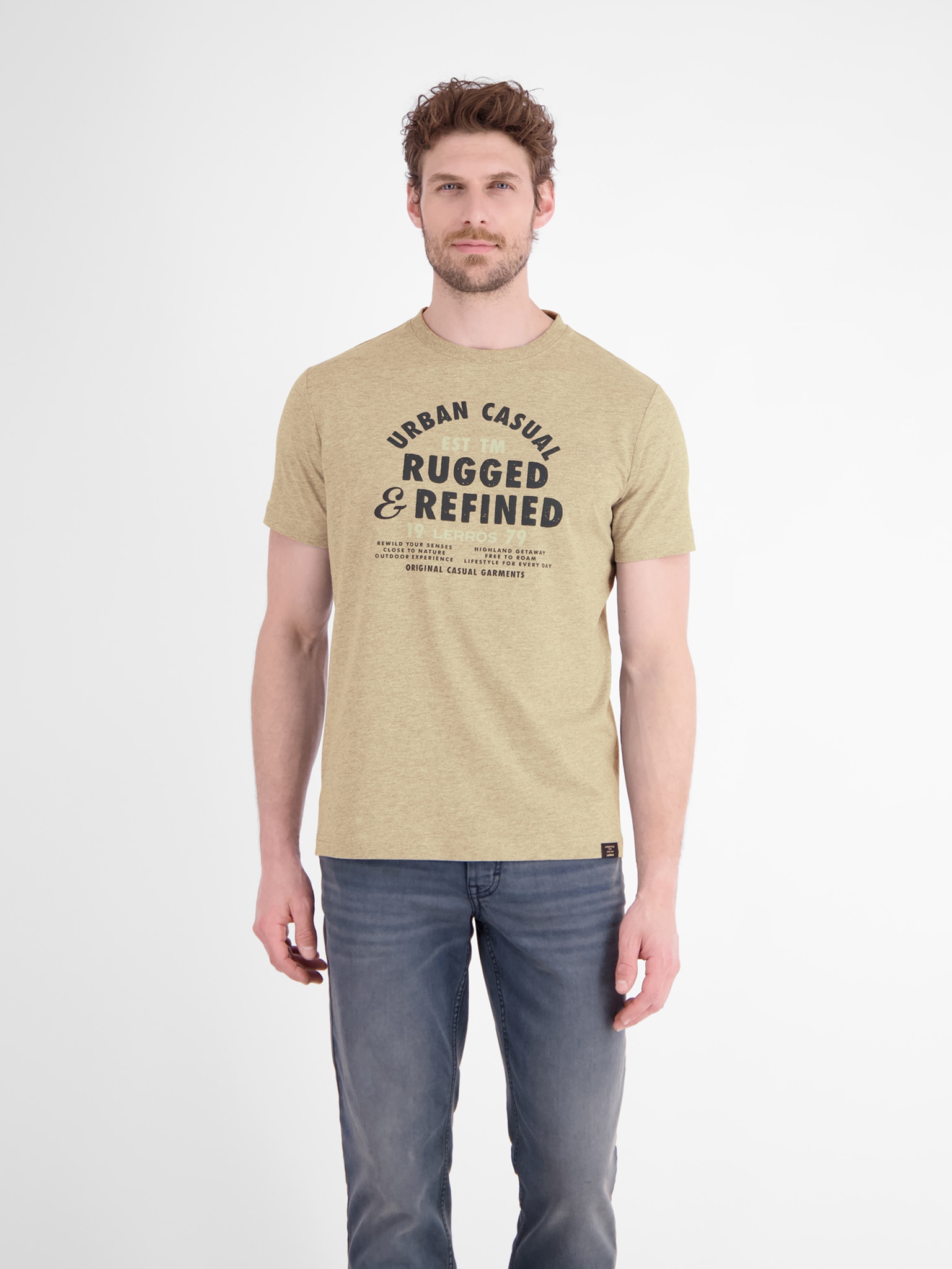 LERROS Kurzarmshirt Sommershirt mit Schriftzug