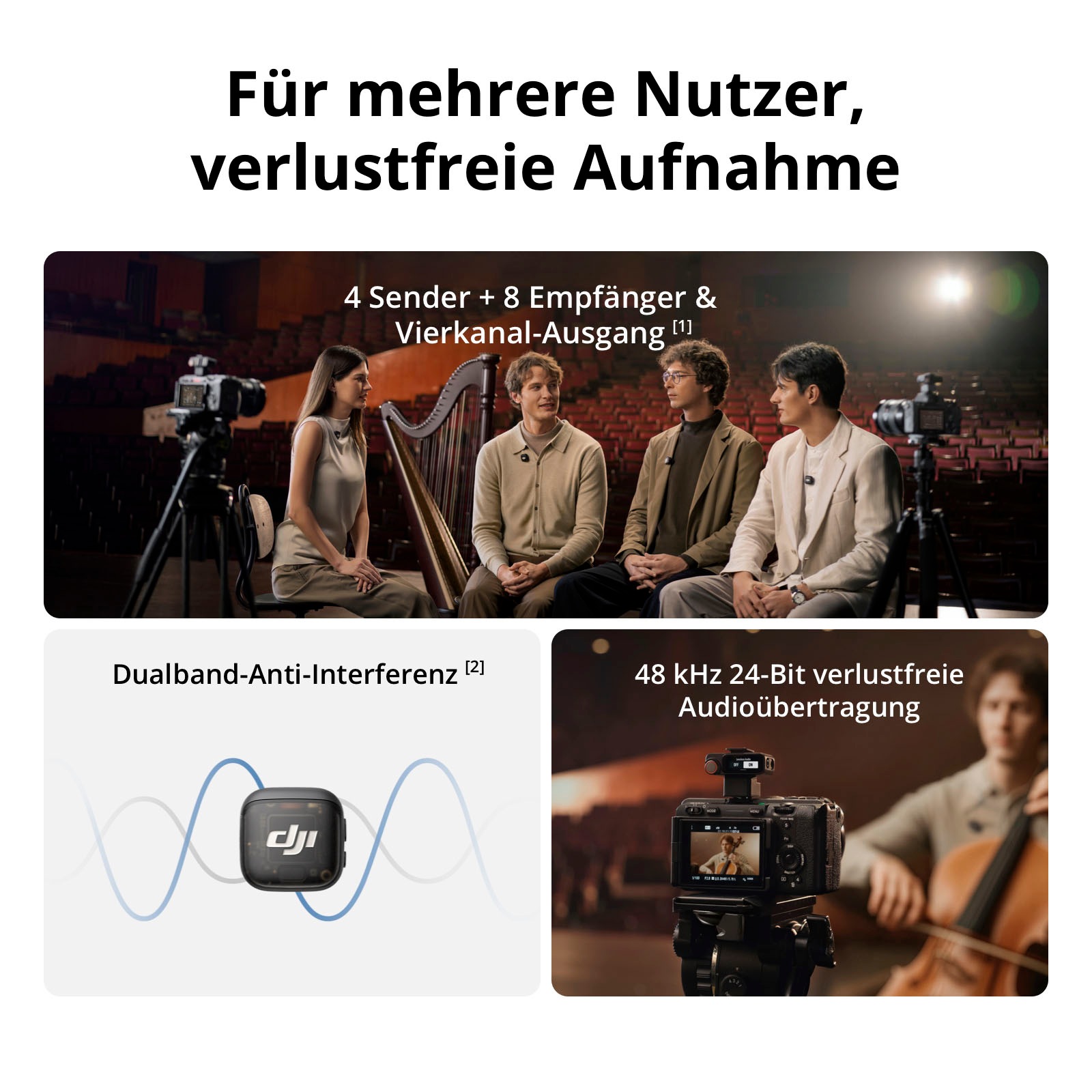 DJI Microphone de streaming »MIC 3  (1 Sender + 1 Empfänger)«