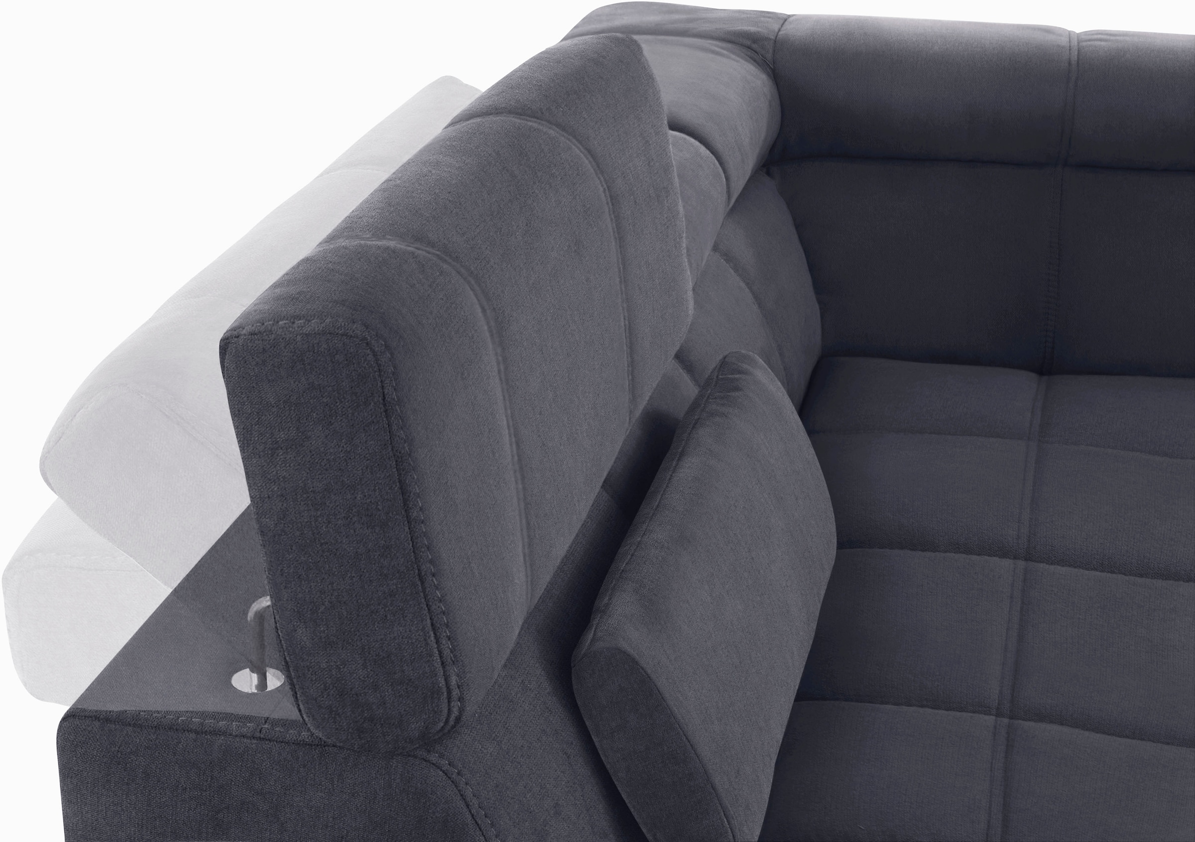 DOMO collection Wohnlandschaft »Brandon, whlw. mit Sitztiefenverstellung, whlw. Nierenkissen« mit Kopfteilverstellung, wahlweise Sitztiefenverstellung, U-Form