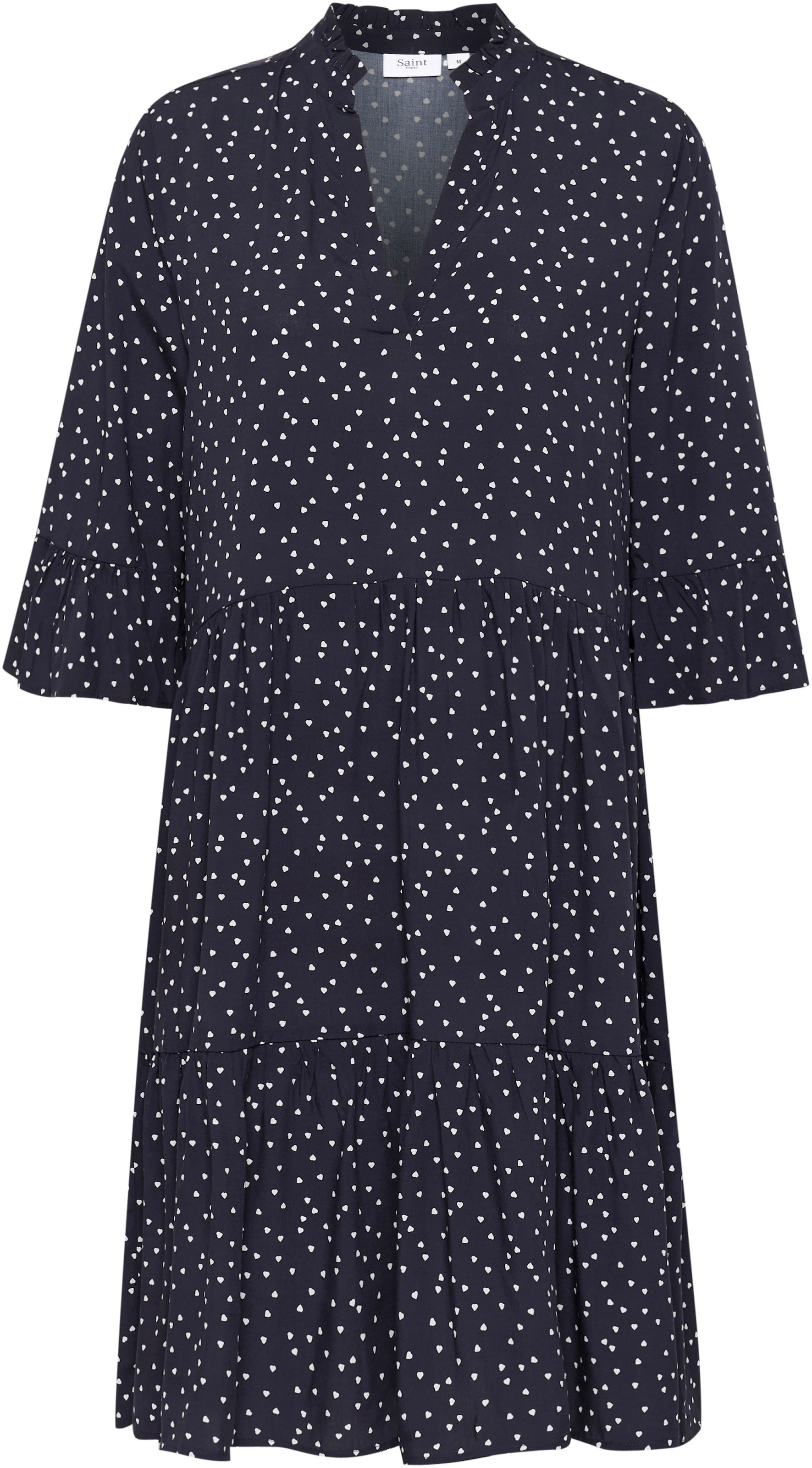 Saint Tropez Robe chemisier »EdaSZ Dress« Sommerkleid, Tunikakleid mit Volant und 3/4 Ärmel