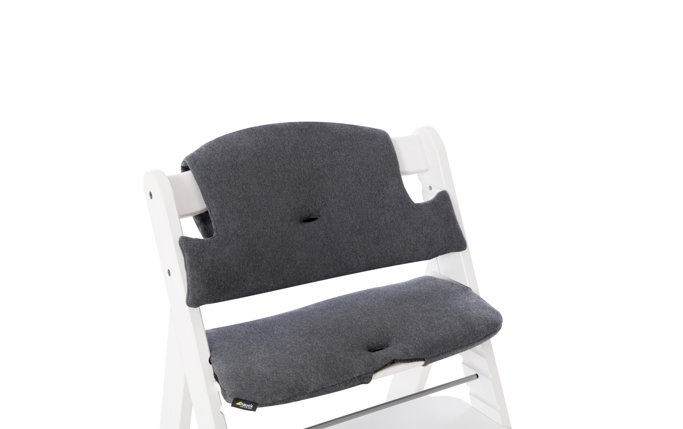 Hauck Housse de siège pour enfant »Select, jersey charcoal« pour la chaise haute en bois ALPHA+ et d'autres modèles