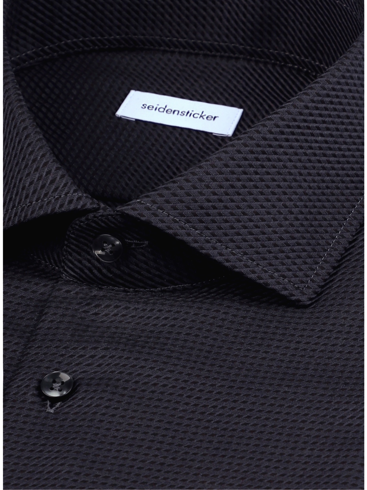 seidensticker Chemise d'affaires »Schwarze Rose« Slim 1/1 Kentkragen Struktur