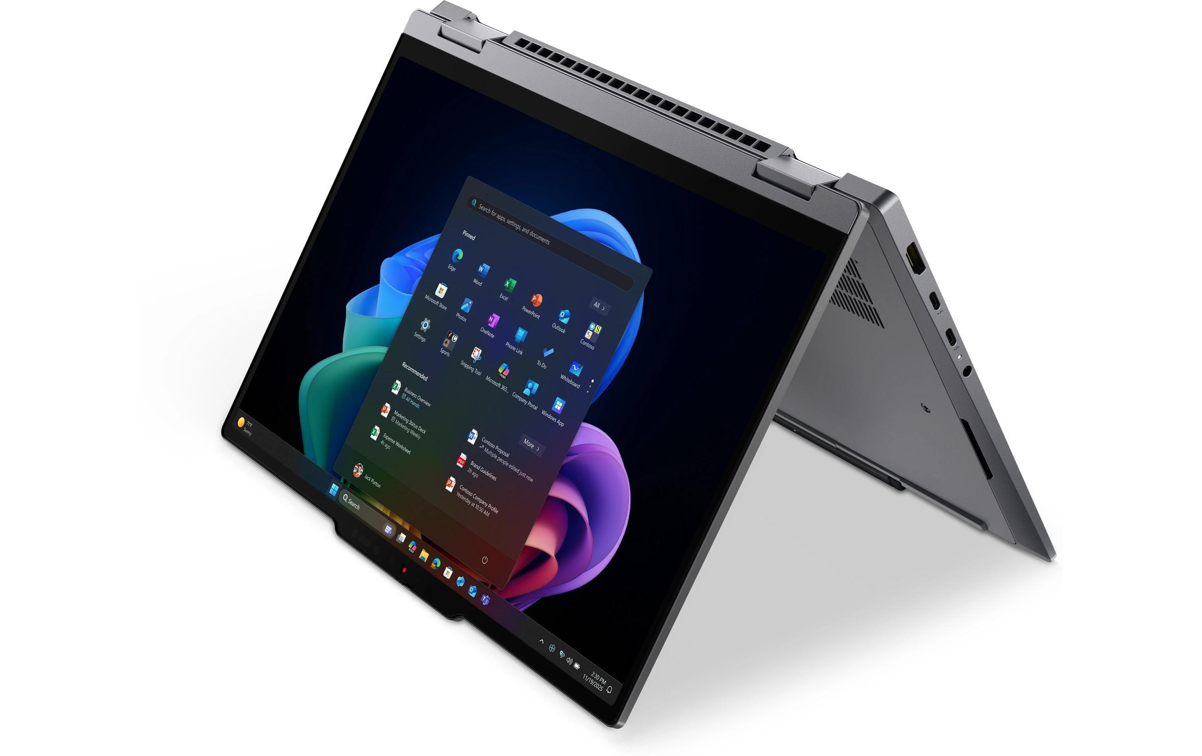 Lenovo Ordinateur portable professionnel »ThinkPad X1 2-in-1 Gen 11 Aura Edition Copilot+ PC« / 14 ″ Intel Core Ultra 5 NPU intégrée (Neural Processing Unit)