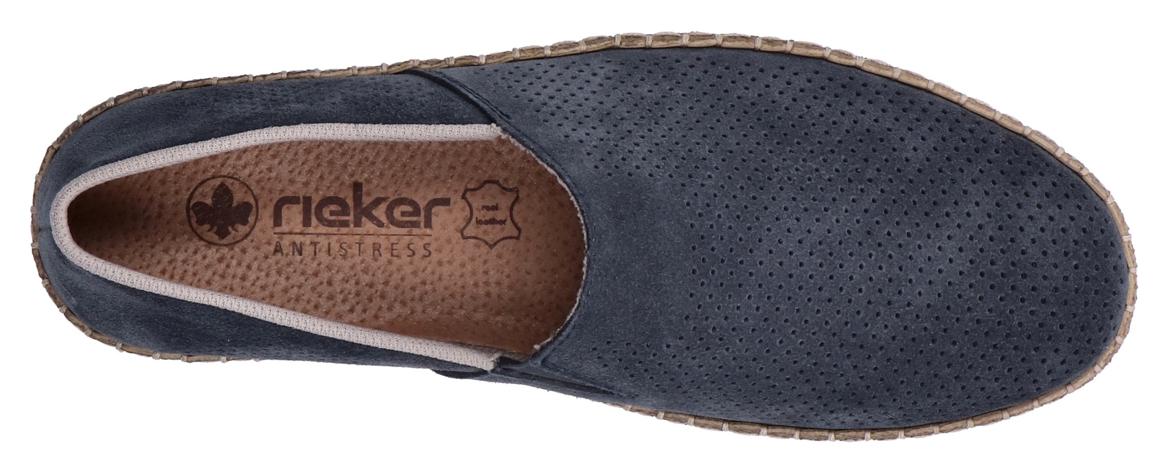 Rieker Slipper  , chaussure à enfiler, mocassin décontracté, mocassin avec perforations