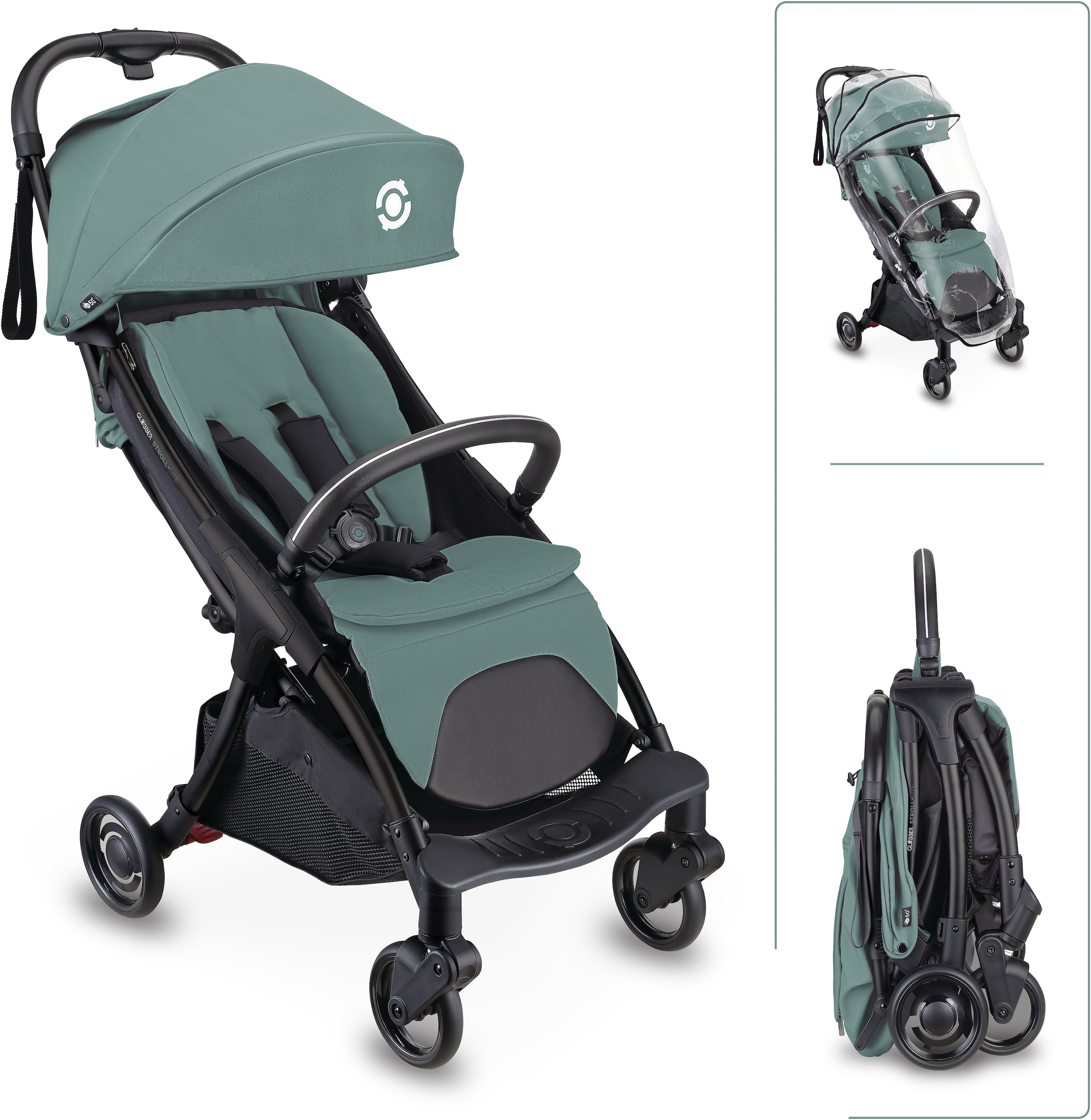 Globber Poussette pour enfants »STROLL LITE« 22 kilos mit 1-Hand-Falt-Automatik, Reisebuggy
