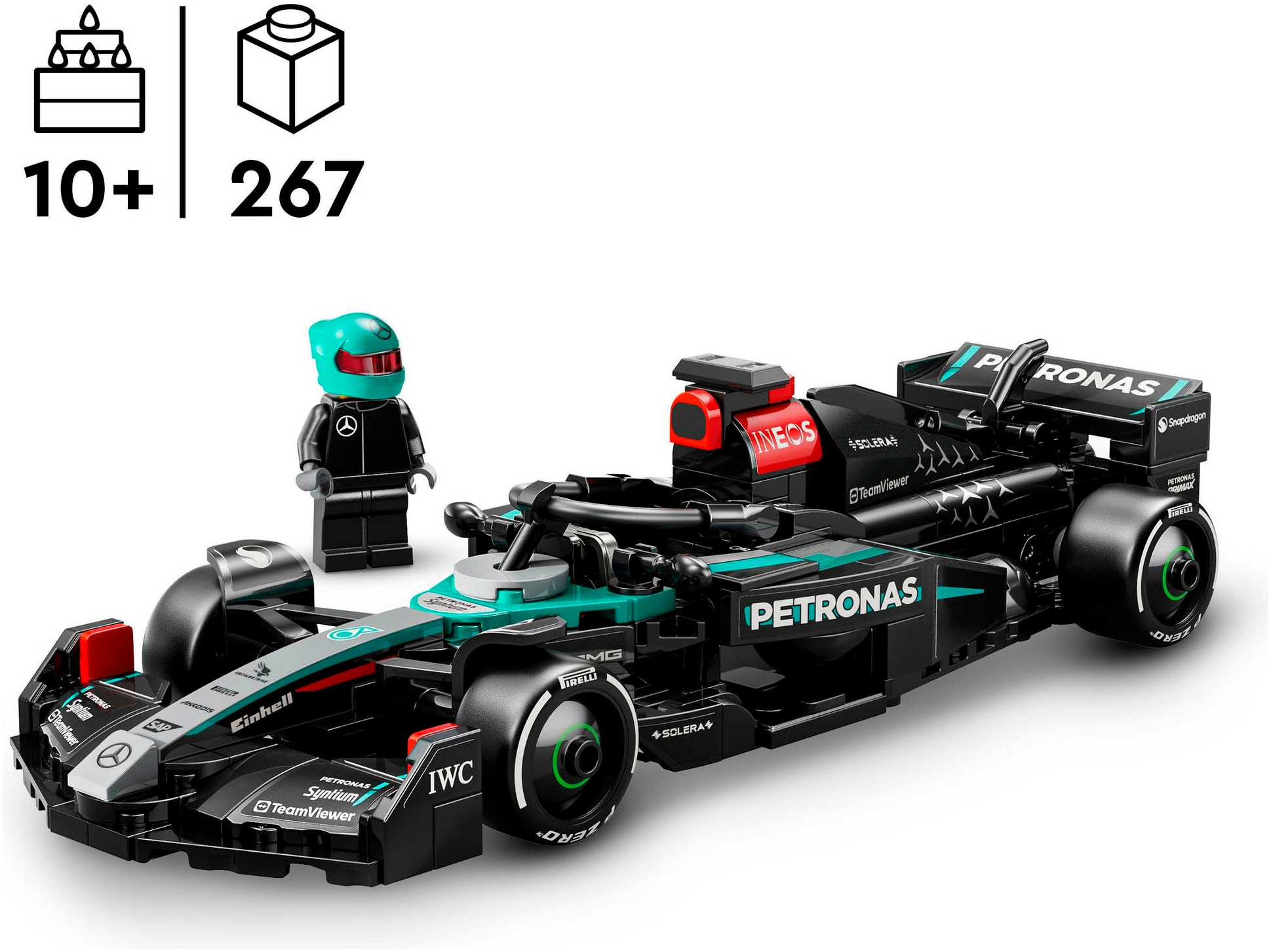 LEGO® Konstruktionsspielsteine »Mercedes-AMG F1® W15 Rennauto (77244), LEGO® Speed Champions« Made in Europe