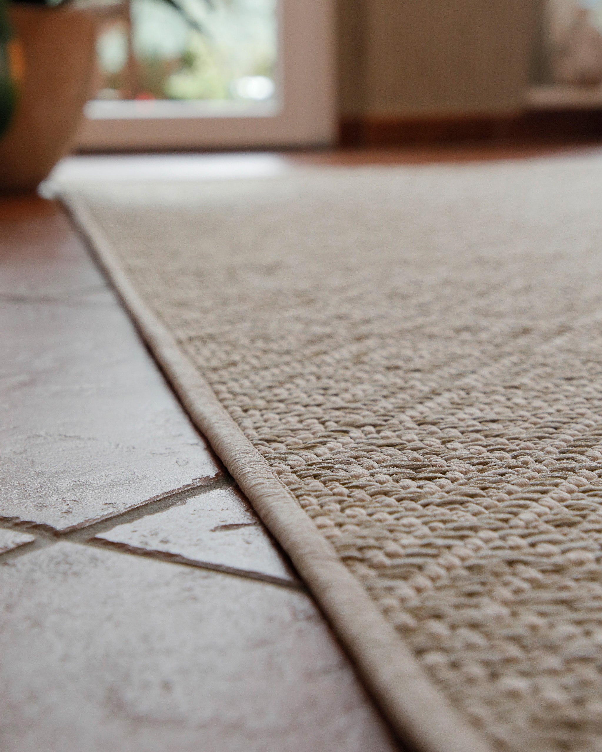 Wecon home Chemin de table »Miami Beach« Rectangulaire 5 mm Höhe In- & Outdoor Teppich, wetterfest, modernes Rauten Muster, Balkon