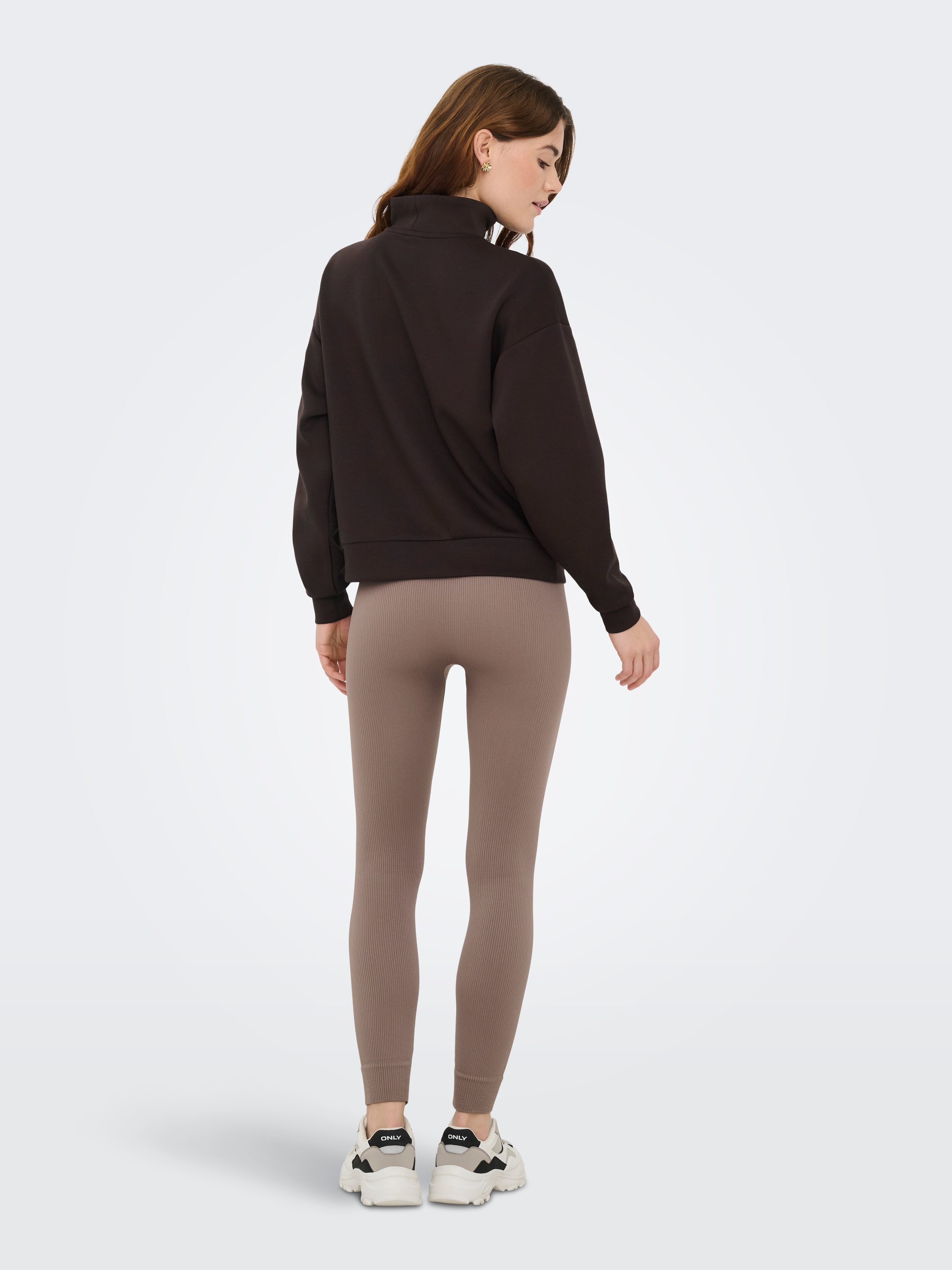 ONLY Play Pull »ONPLOUNGE HN LS HZ DS SWT NOOS«, mélange de matières, coupe ample
