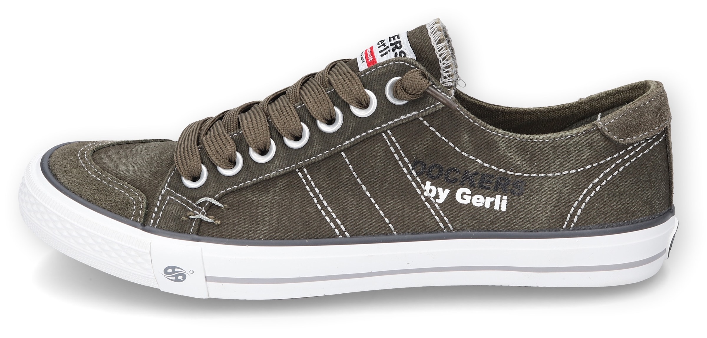 Dockers by Gerli Baskets slip-on  , Freizeitschuh, Retro Sneaker, Fake Schnürung, in cooler Jeansoptik