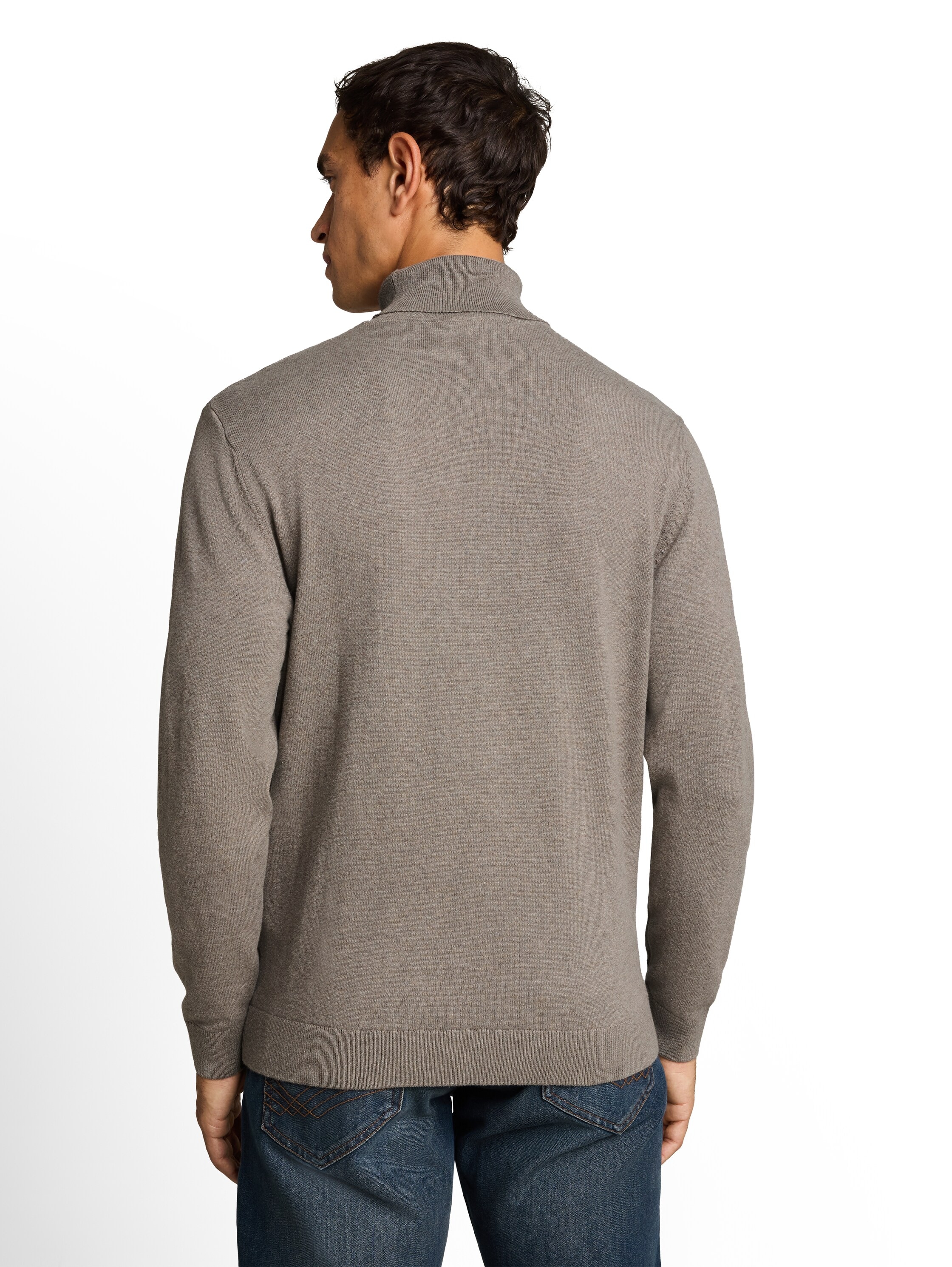 TOM TAILOR Pull à col roulé design tricoté