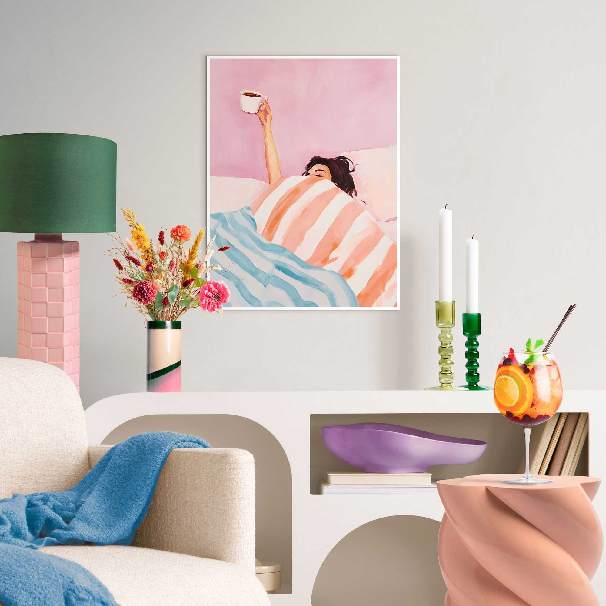 Reinders! Poster »Coffee Please« Schlafzimmer - Mehrfarbig - MDF - Menschen - 30x40 cm