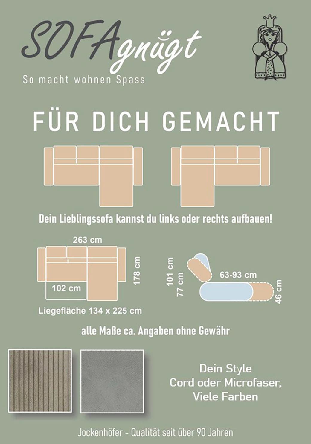 Jockenhöfer Gruppe Ecksofa »Cremona L-Form, B: 263 cm, mit 30 cm elektr. Sitztiefenverstellung« 140kg Belastbarkeit je Sitz, Kopfteilverstellung & USB-Anschluss