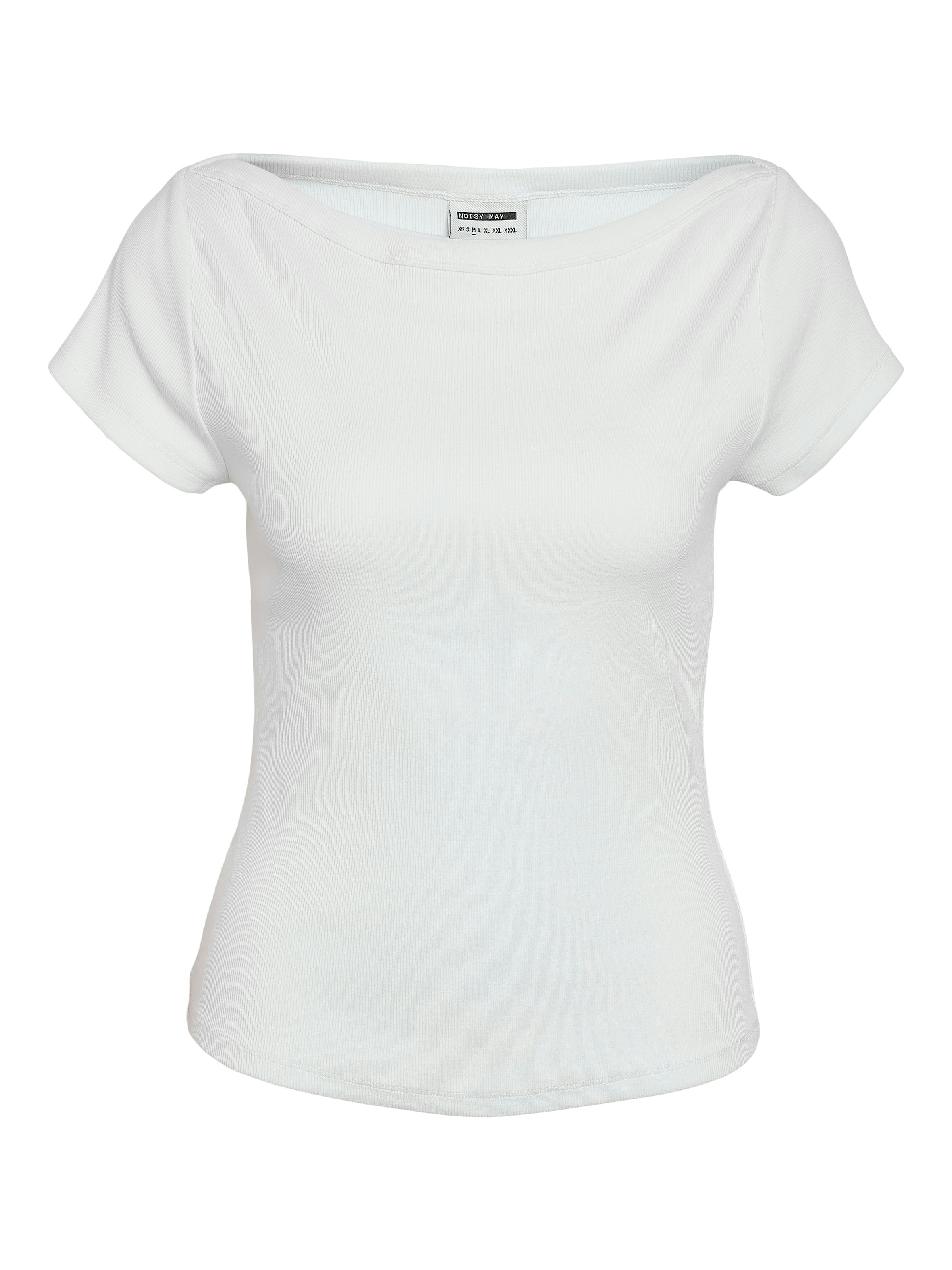 Noisy may T-shirt à manches courtes »NMMAYA S/S BOATNECK TOP NOOS« Baumwollmischung, regular fit