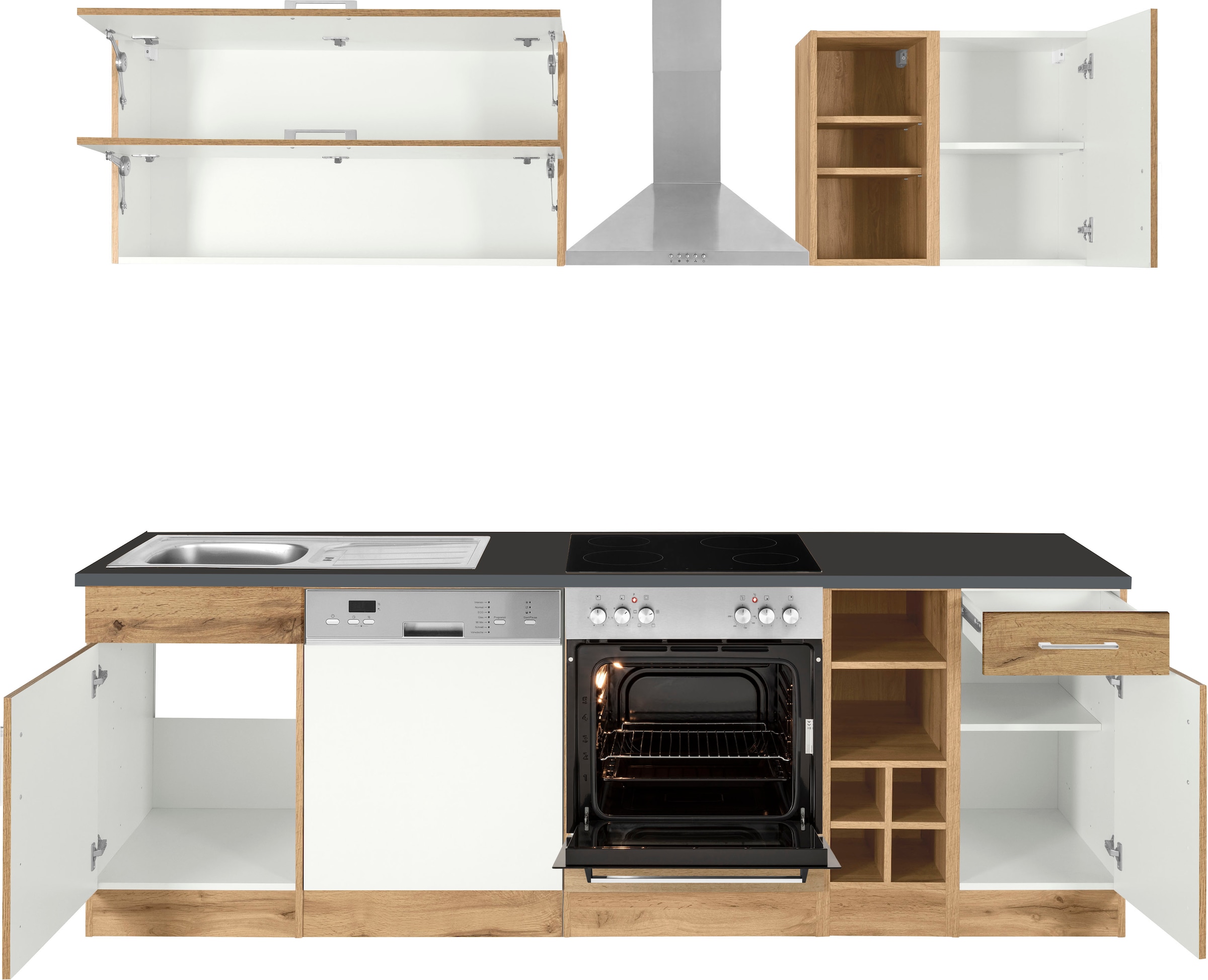 KOCHSTATION Küchenzeile »KS-Colmar« ohne E-Geräte, Breite 240 cm
