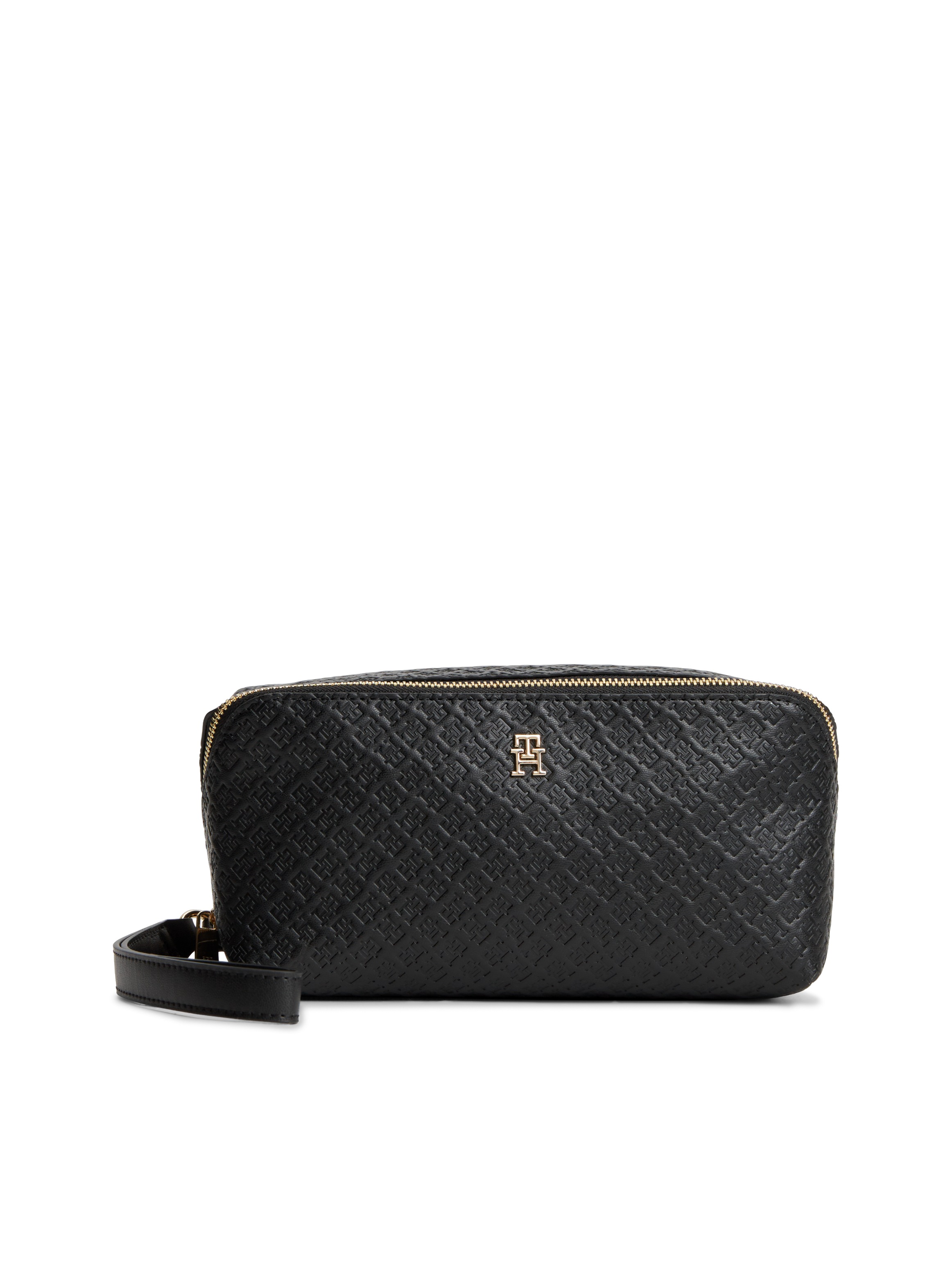Tommy Hilfiger Nécessaire de toilette »TH ICON DOUBLE WASHBAG MONO« Trousse de toilette unisexe, trousse cosmétique avec embossage de logo sur toute la surface
