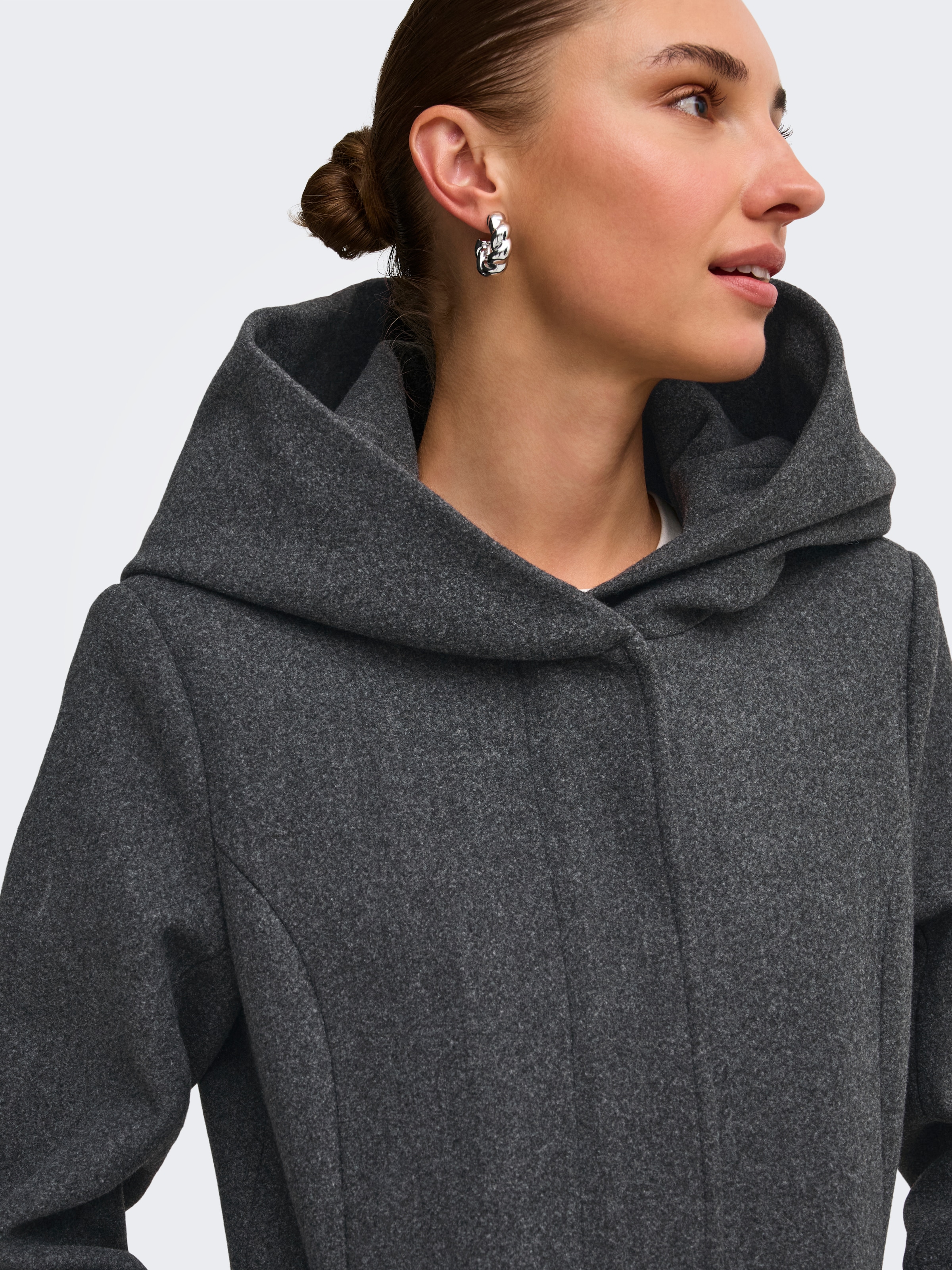 ONLY Veste longue »ONLBLAKE HOOD COAT CC OTW« avec capuche Fibre synthétique, poches fendues