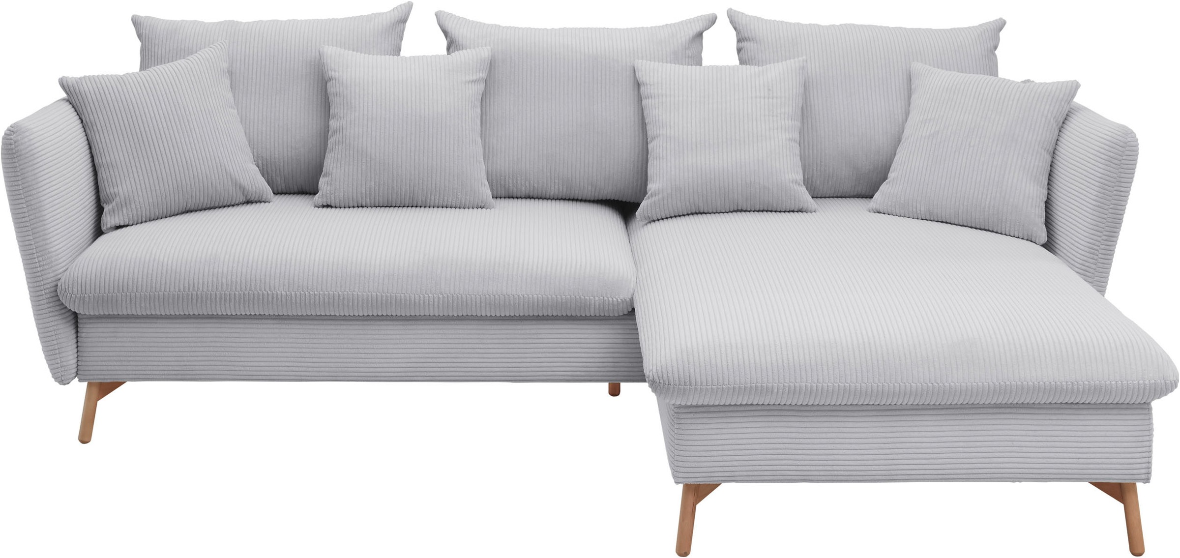 GOODproduct Ecksofa »MERLE, 258 cm, L-Form, traumhafter Cord,« mit Bettfunktion und Bettkasten, Liegefläche 224 x 139