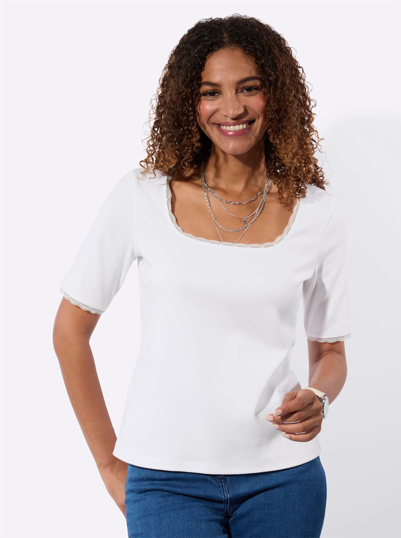 Inspirationen Spitzenshirt »Spitzenshirt« 1 tlg.