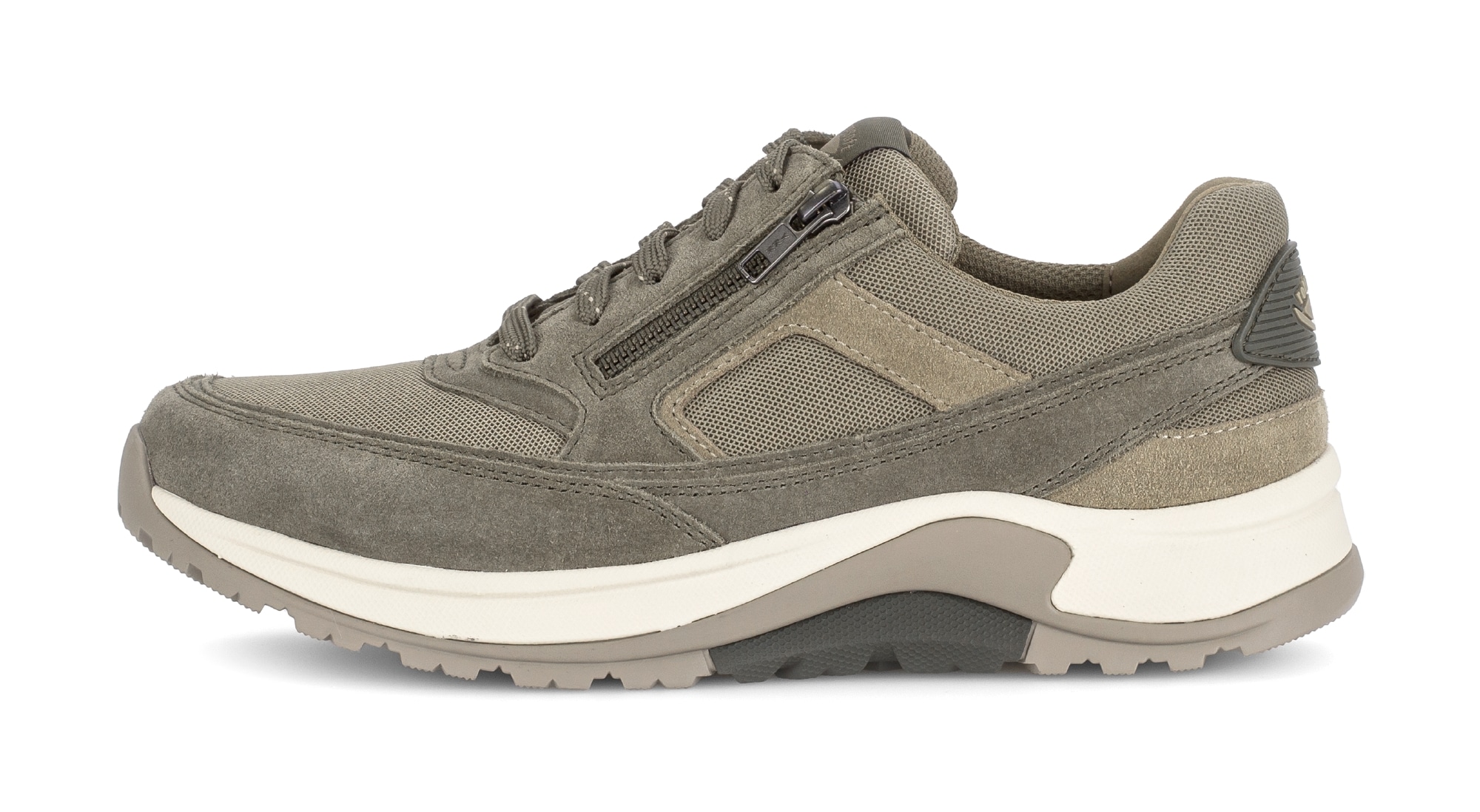 rollingsoft Baskets compensées  chaussure à lacets, chaussure basse, chaussure de loisirs, fermeture éclair extérieure, largeur G