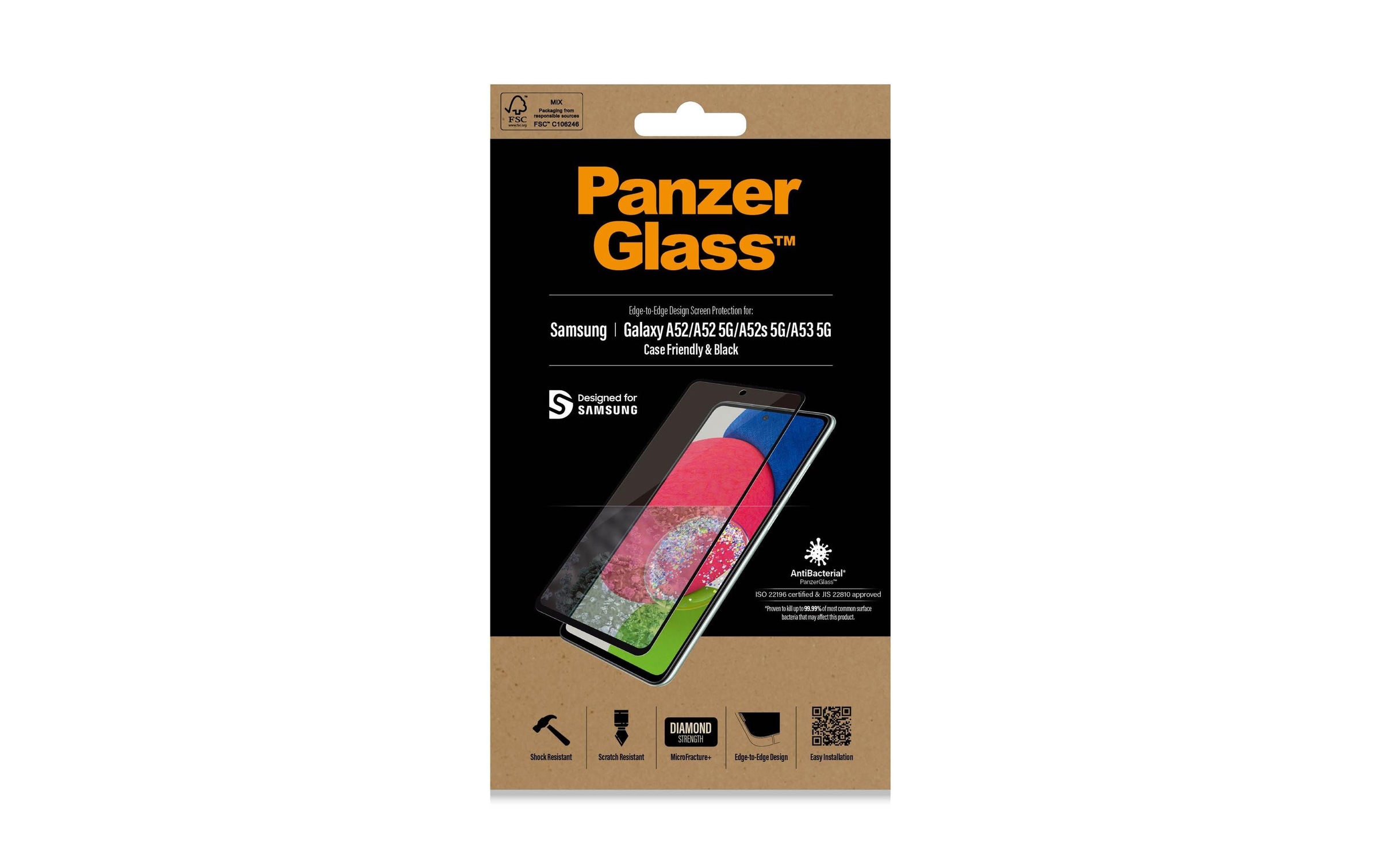 PanzerGlass Schutzfolie »Friendly Galaxy A5« Mit Rahmen