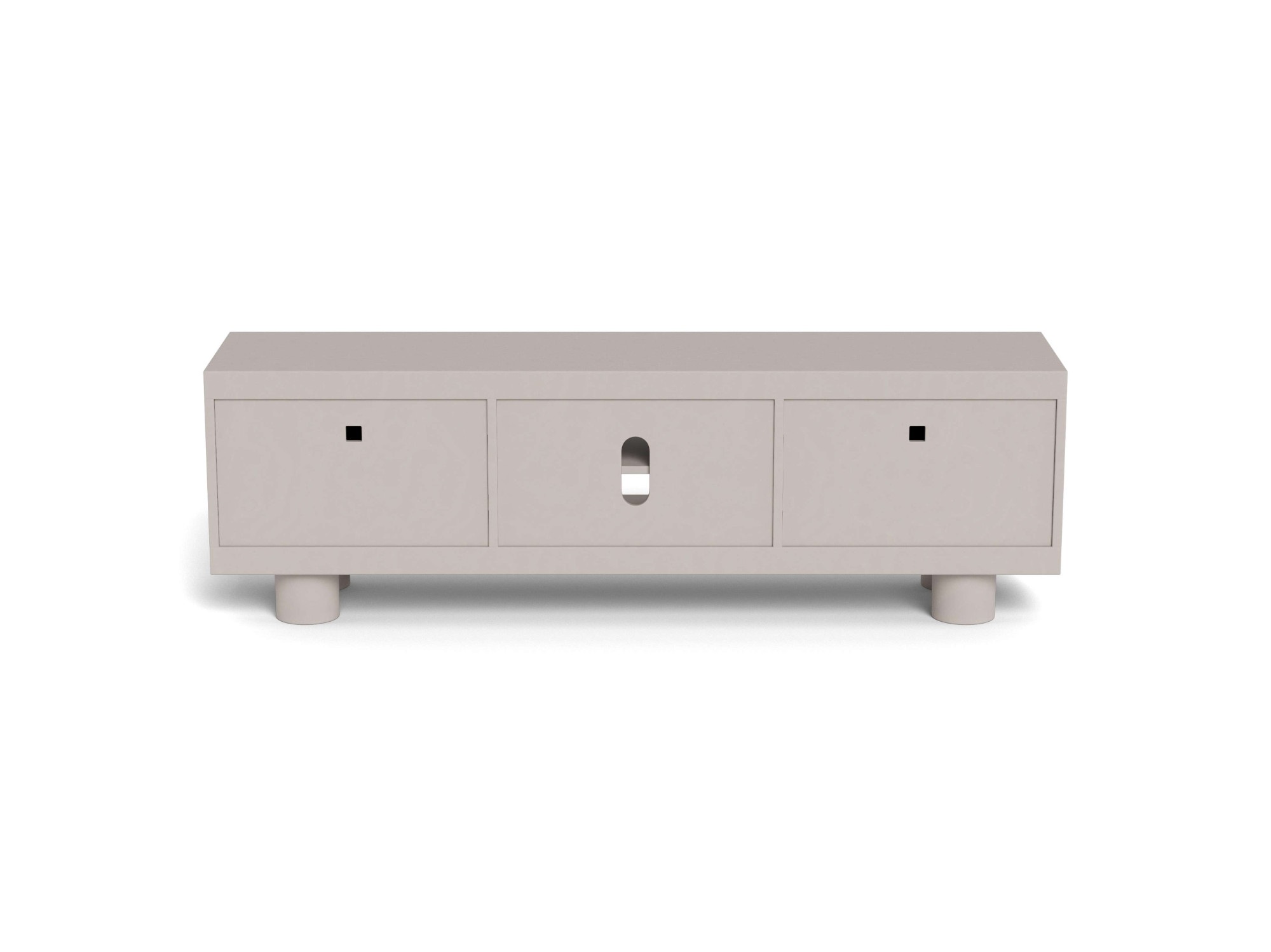 ACTONA GROUP Meuble TV »Magee - eleganter TV- Tisch für das moderne Wohnzimmer« Peint en gris chaud. 2 compartiments et 3 étagères