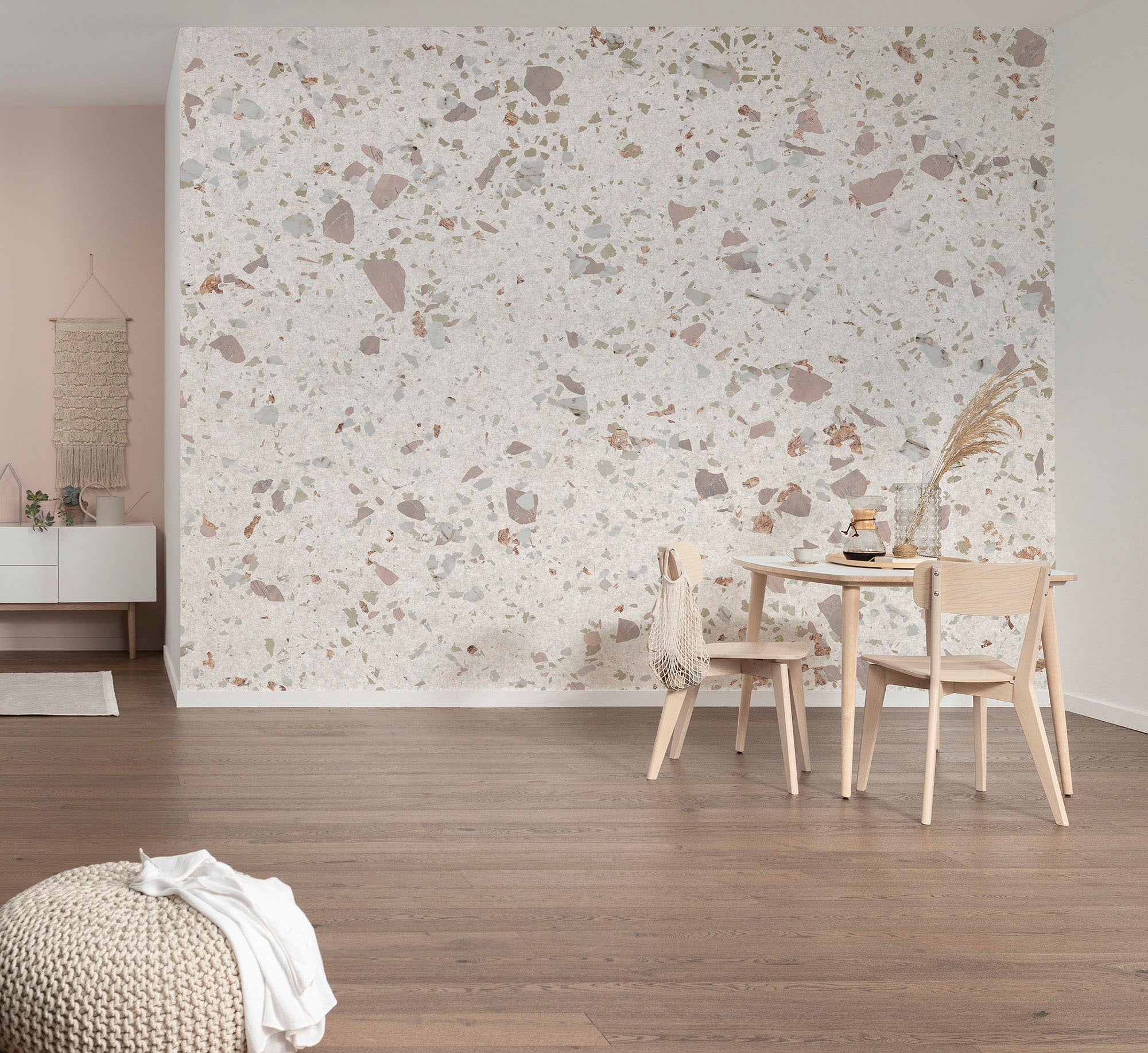 Komar Papier peint intissé »Digitaldruck Vlies -  Tasteful Terrazzo - Grösse 400 x 250 cm« imprimé Wohnzimmer, Schlafzimmer