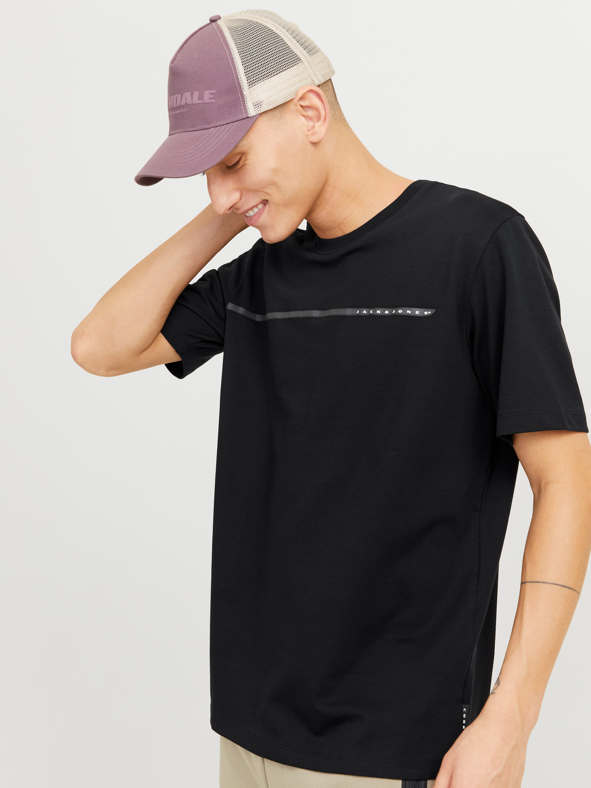 Jack & Jones T-Shirt »JCOFUSION FULL BRANDING TEE SS CREW NOOS«