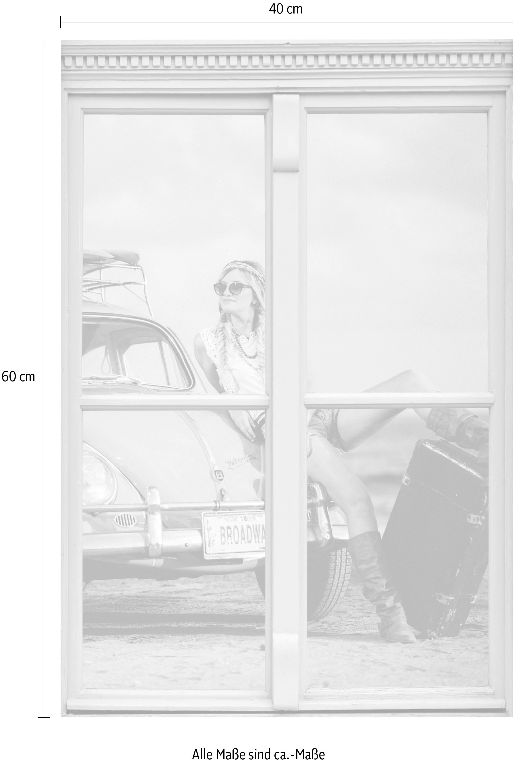 queence Wandsticker »Frau« Wandsticker, Wandbild, selbstklebend, 3D, Fenster